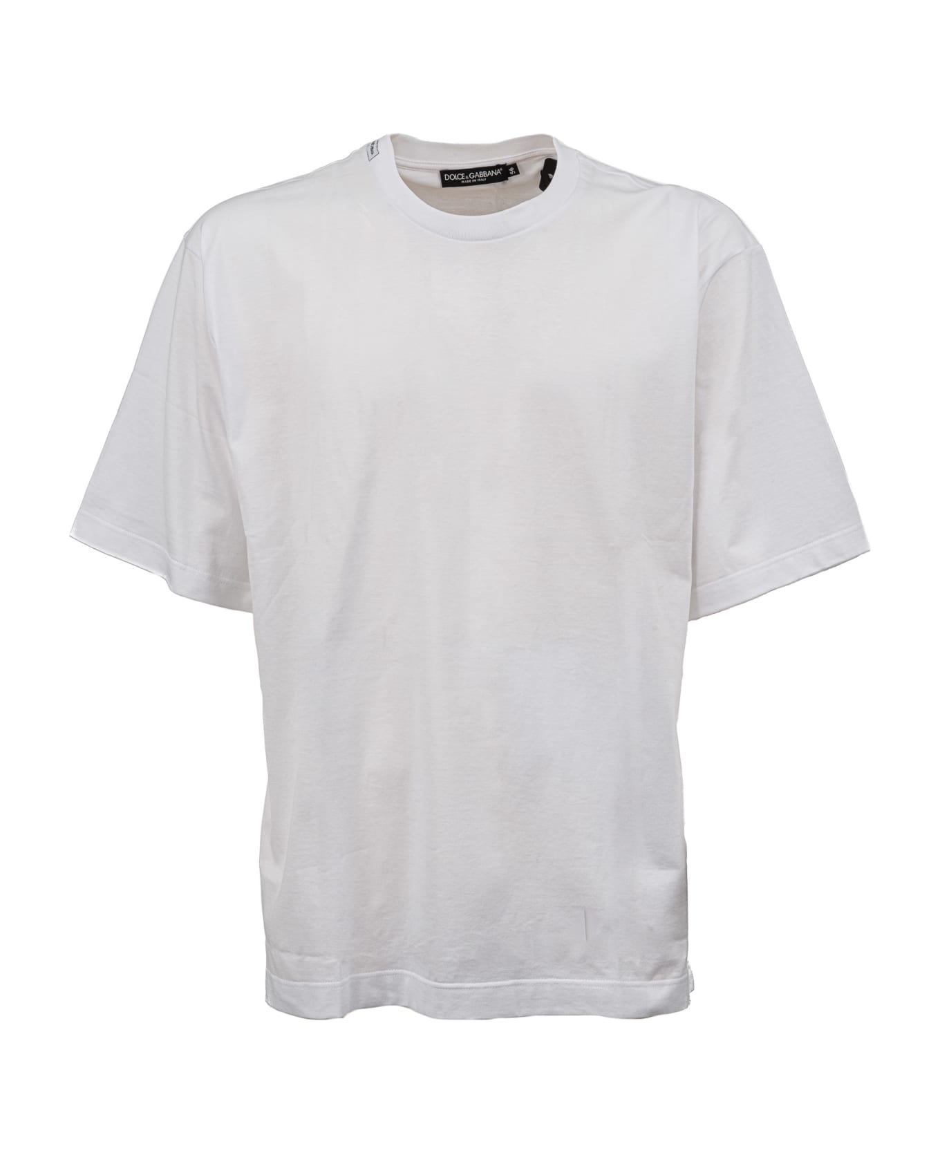 Dolce & Gabbana Round Neck T-Shirt - WHITE