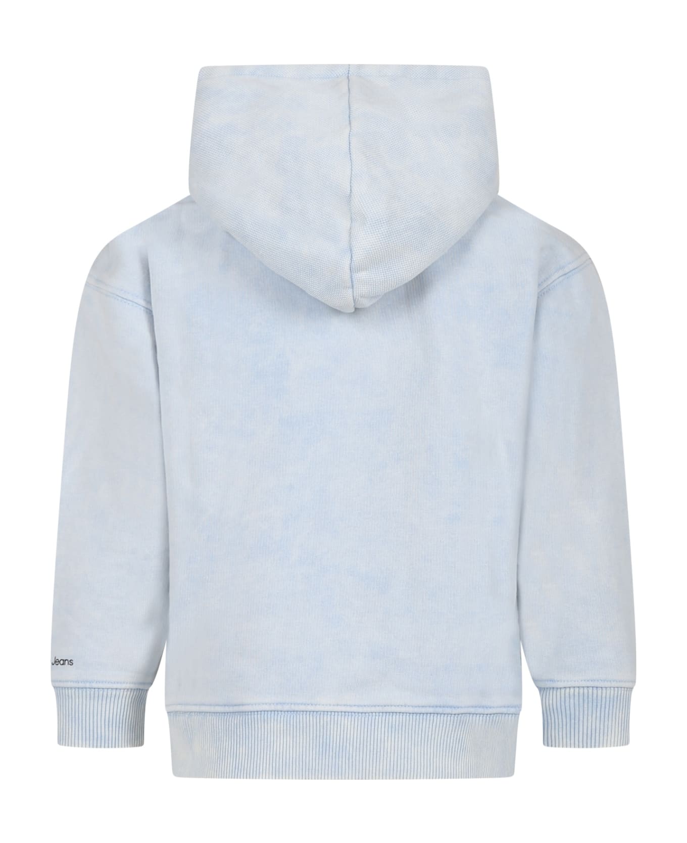Calvin Klein Light Blue Sweatshirt For Boy With Logo - Light Blue ニットウェア＆スウェットシャツ
