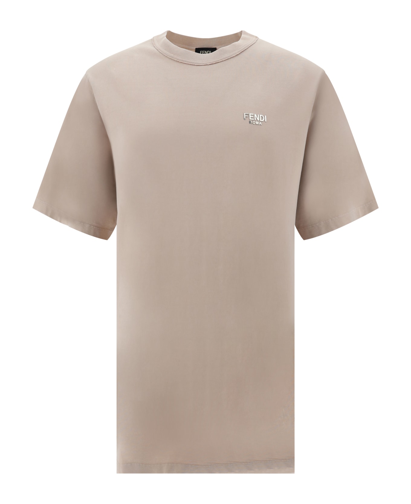 Fendi Washed Compact Jersey T-shirt - Nude & Neutrals シャツ