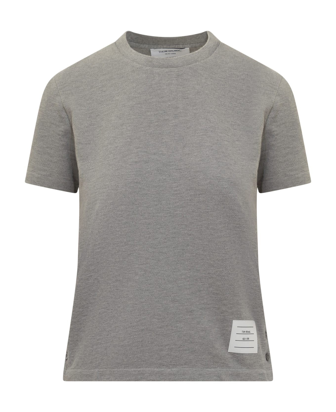 Thom Browne T-shirt With Logo - LT GREY Tシャツ