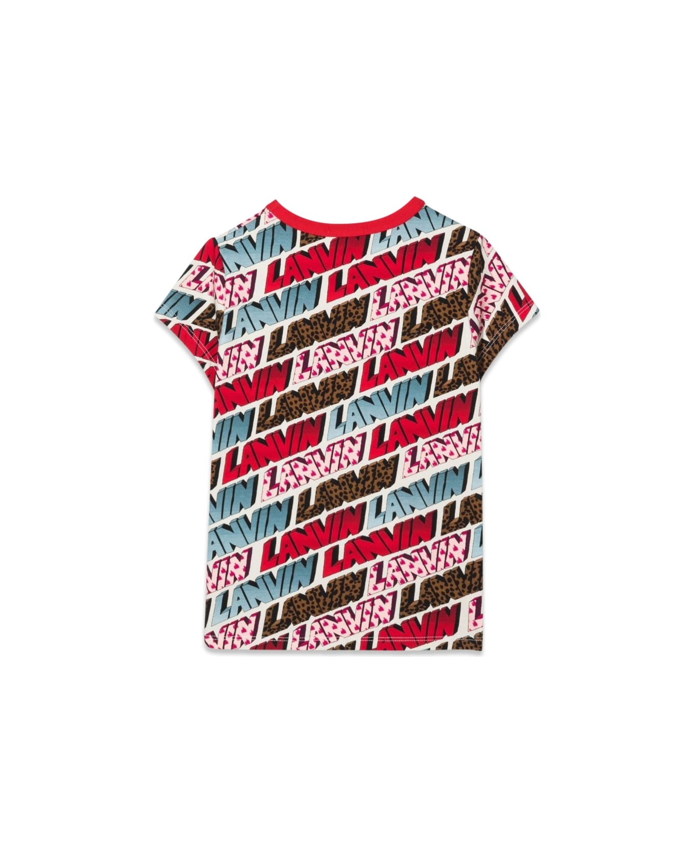 Lanvin Short Sleeve Allover Logo T-shirt - MULTICOLOUR