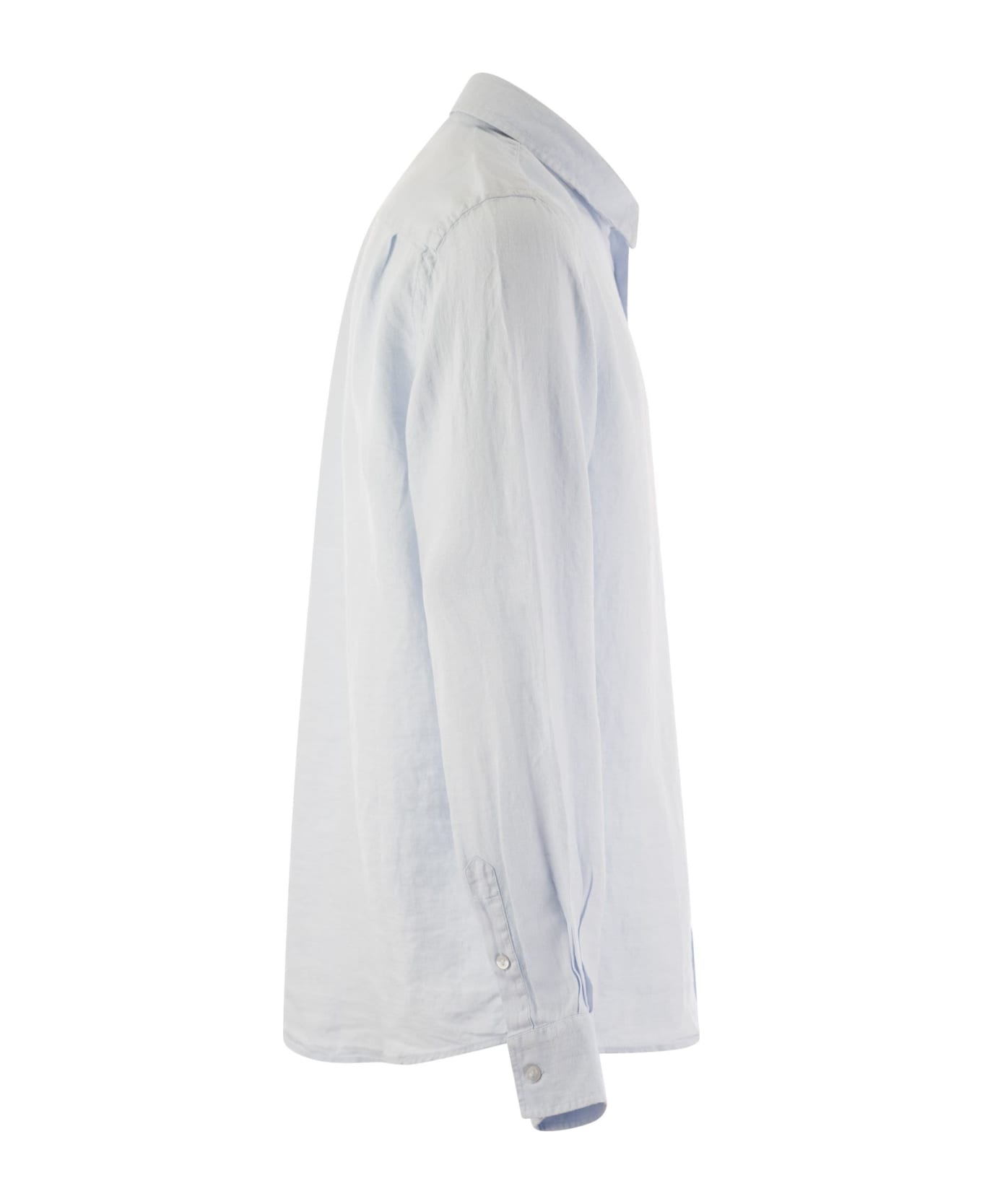Vilebrequin Long-sleeved Linen Shirt - Sky