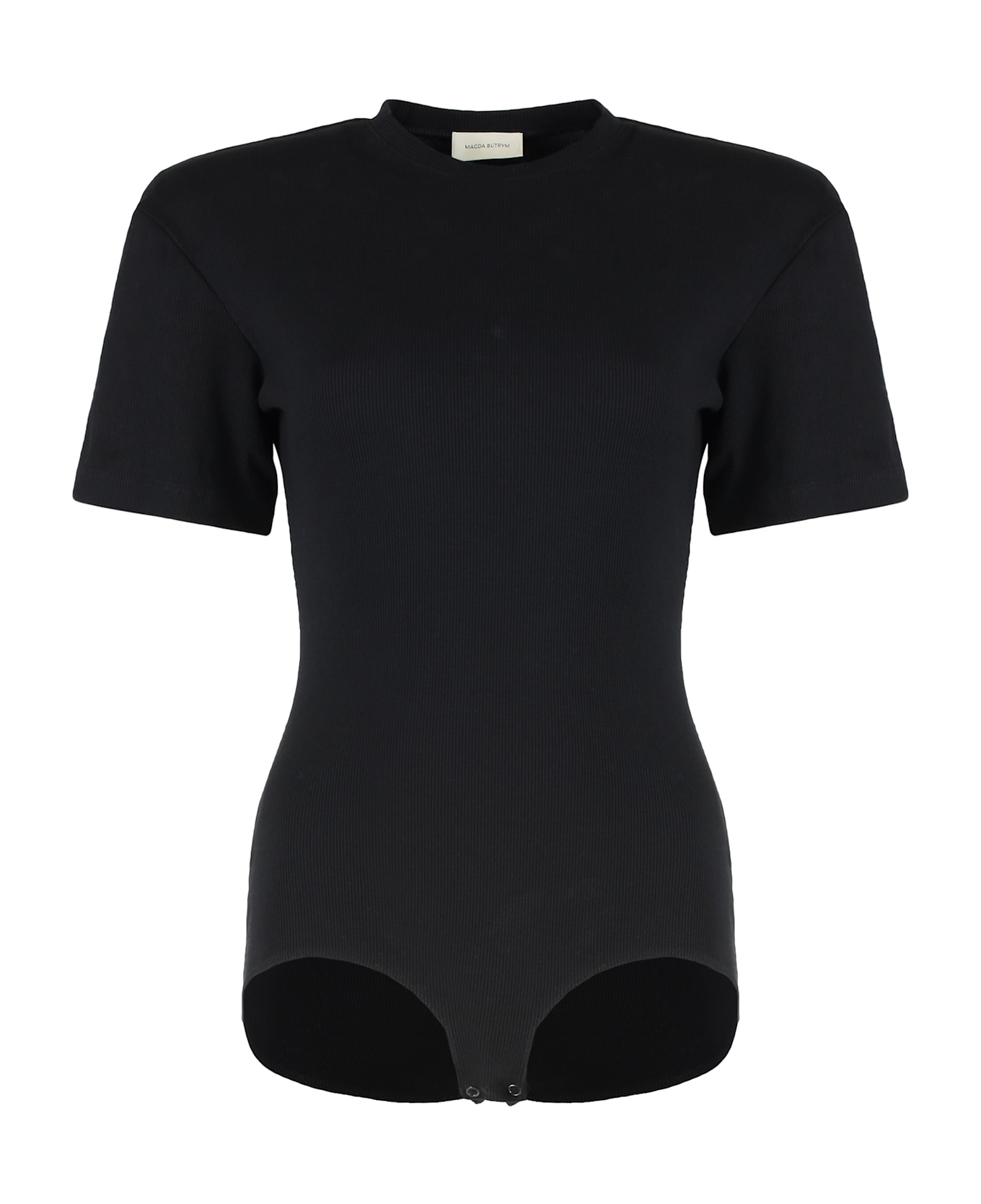 Magda Butrym Stretch Cotton Bodysuit - black