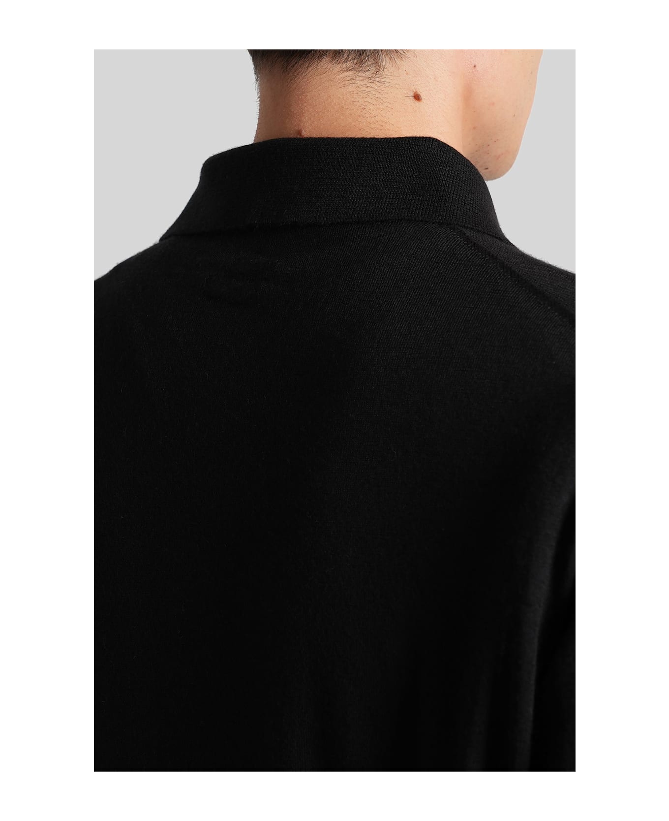 Lardini Polo In Black Wool - black