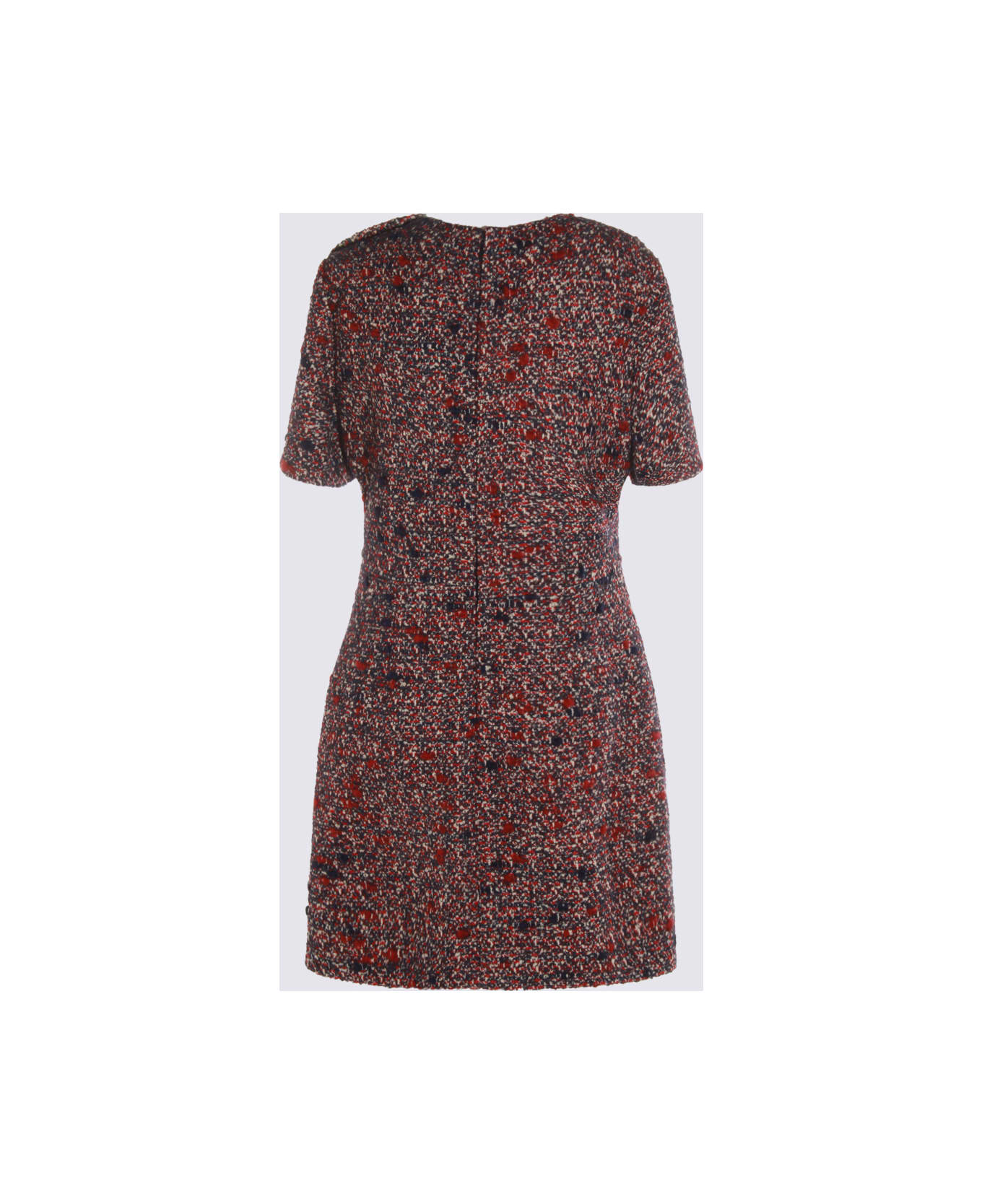 Gucci Blue And Red Wool Dress - Blue