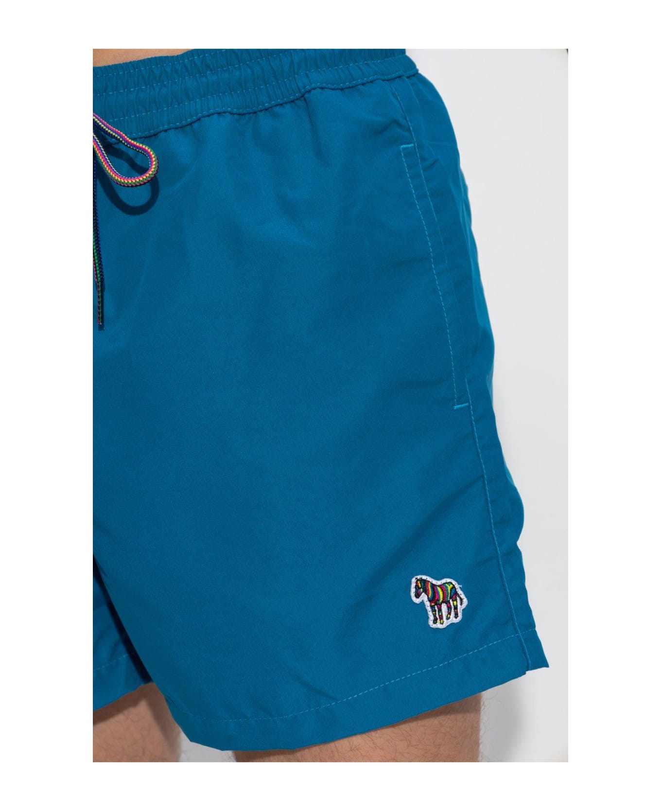 Paul Smith Swimming Shorts With Patch - Blue 水着