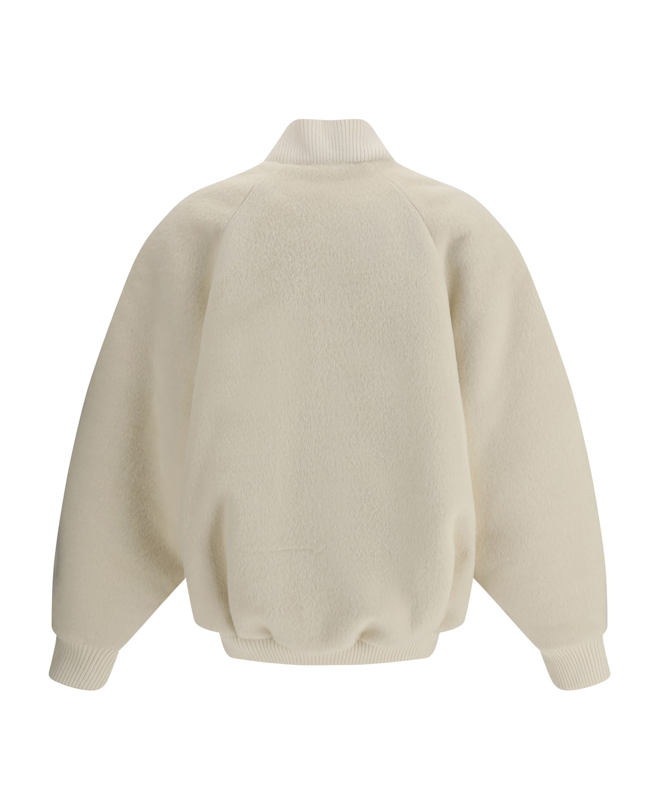Jacquemus The Le Blouson Pilu Jacket In White Alpaca Wool