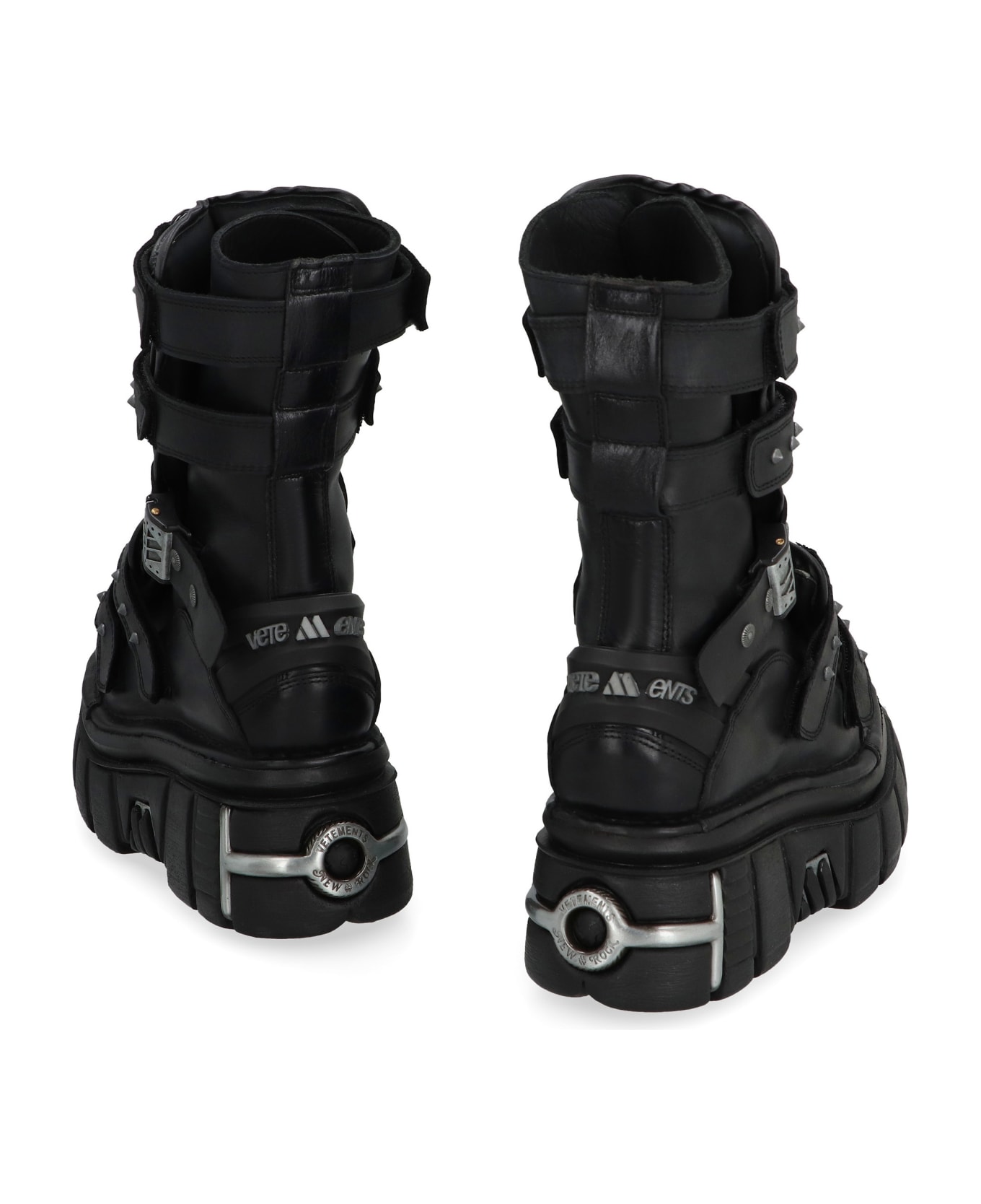 VETEMENTS X New Rock - Leather Gamer Boots - black