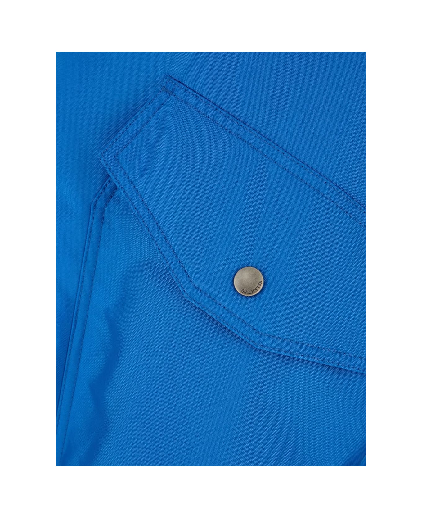 Valentino Garavani Bomber Jacket With Patch Pockets - Blue