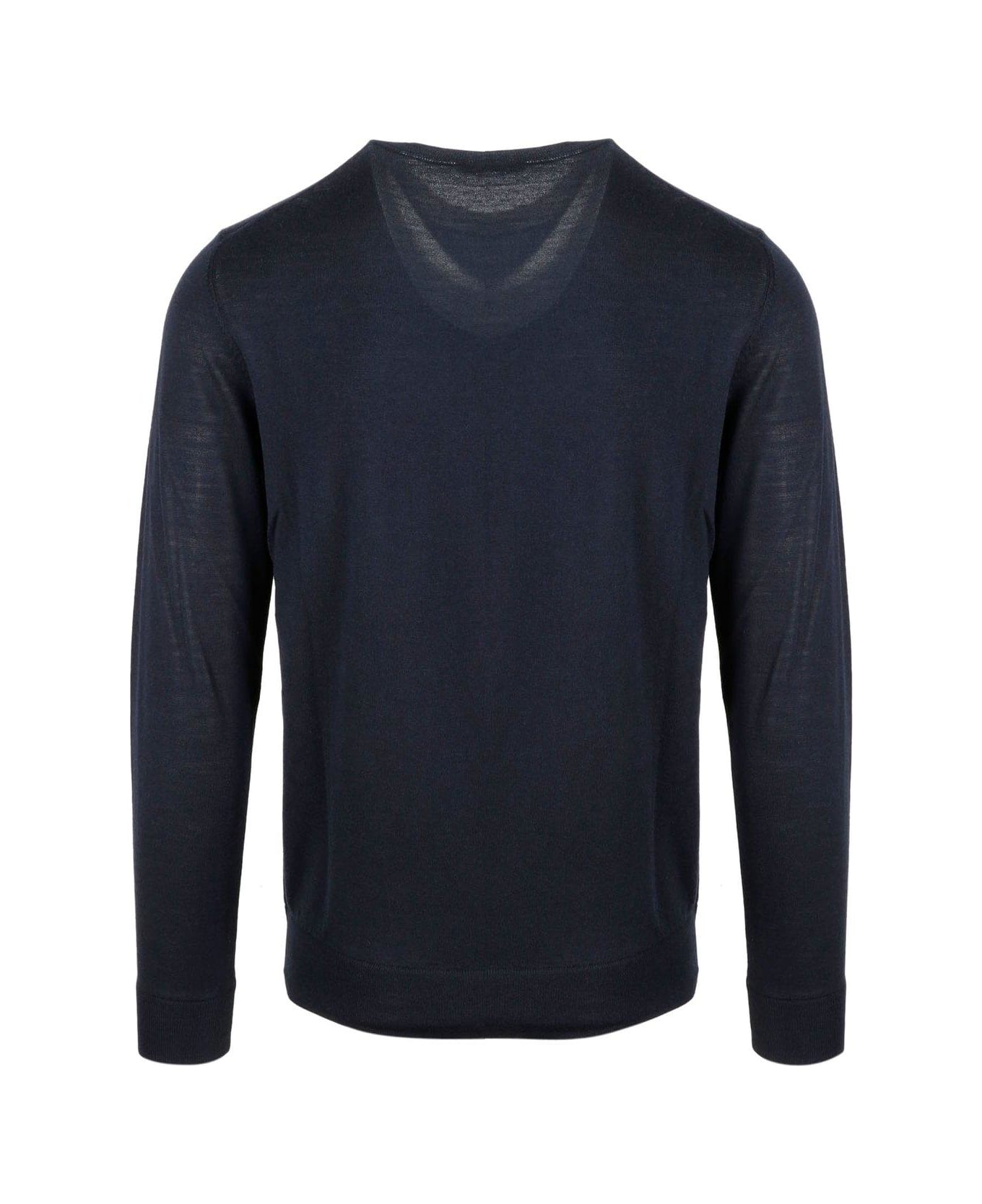 Paolo Pecora Crewneck Long-sleeved Sweater - Blu Royal ニットウェア