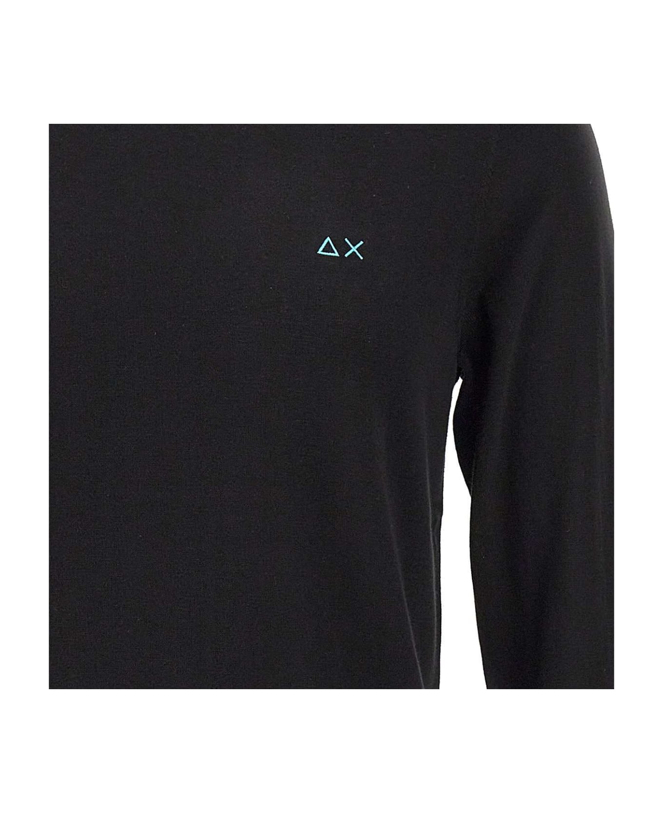 Sun 68 'solid' Cotton Sweater Sweater - NERO