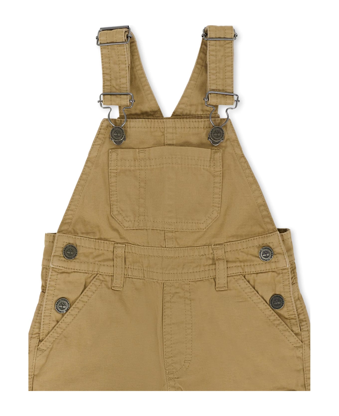Timberland Beige Dungarees For Baby Boy With Logo - Beige