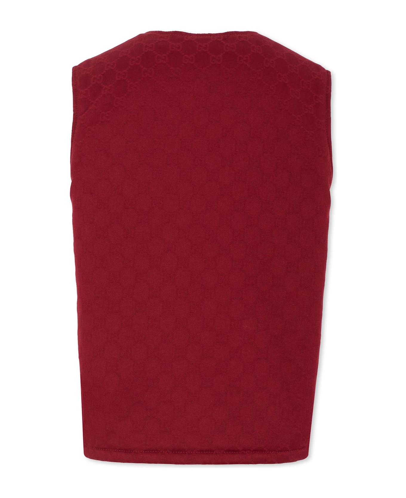 Gucci Red Vest For Boy With Gg - Red