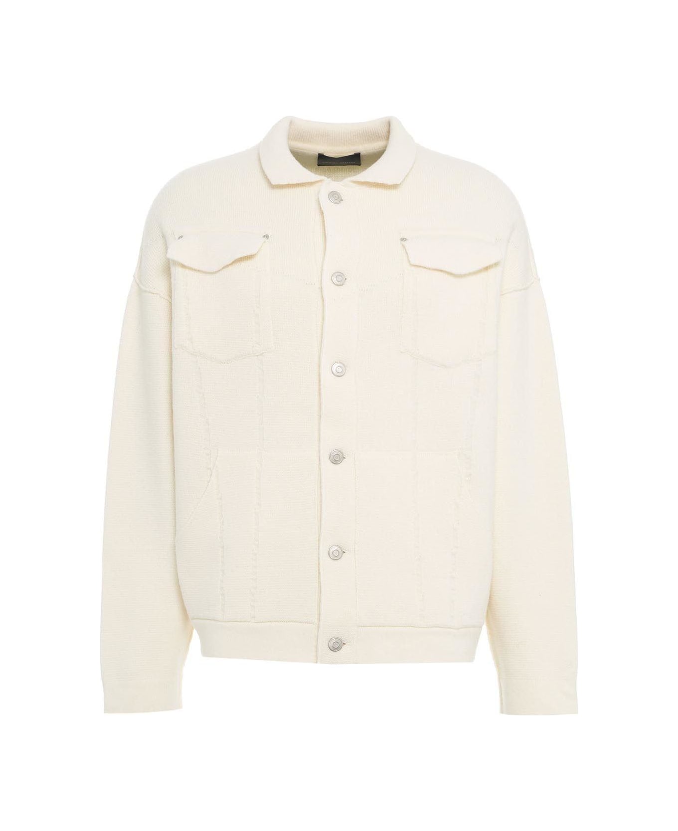 Roberto Collina Long-sleeved Button-up Cardigan - White