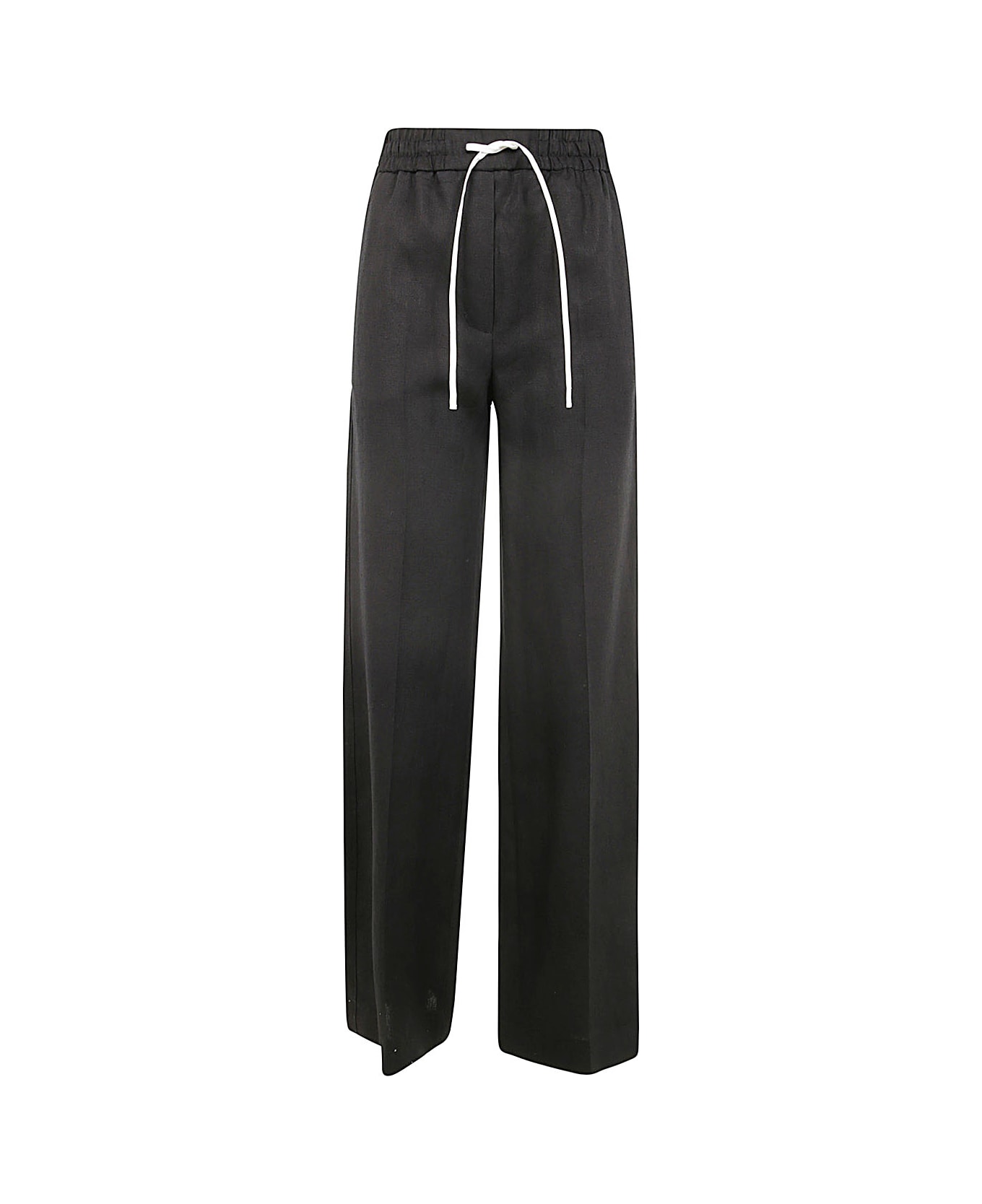 Paul Smith Wide Leg Pants With Coulisse - Black ボトムス