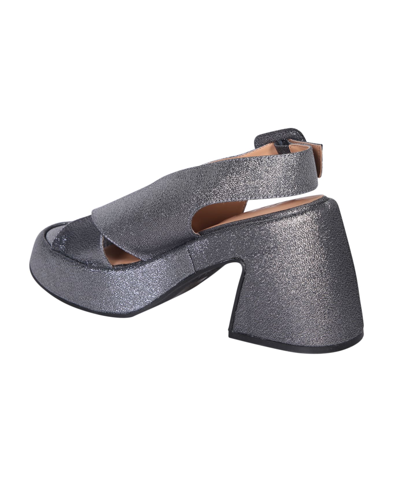 Ganni Silver Platform Sandals - Metallic