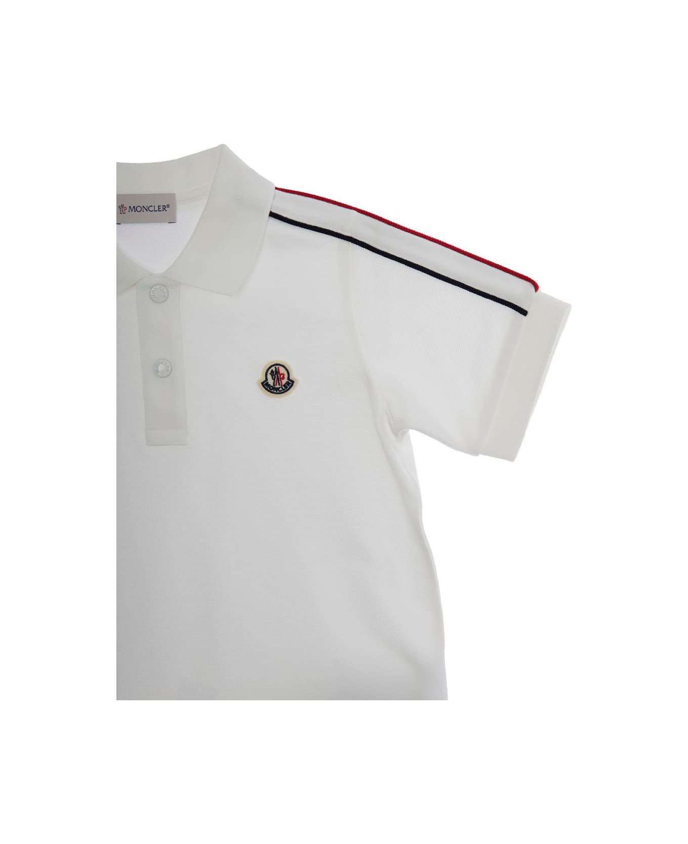 Moncler Multicolor Set Of Polo Shirt And Shorts With Claaaic Collar And Logo Patch On Front And Rear In Cotton Boy - Multicolor