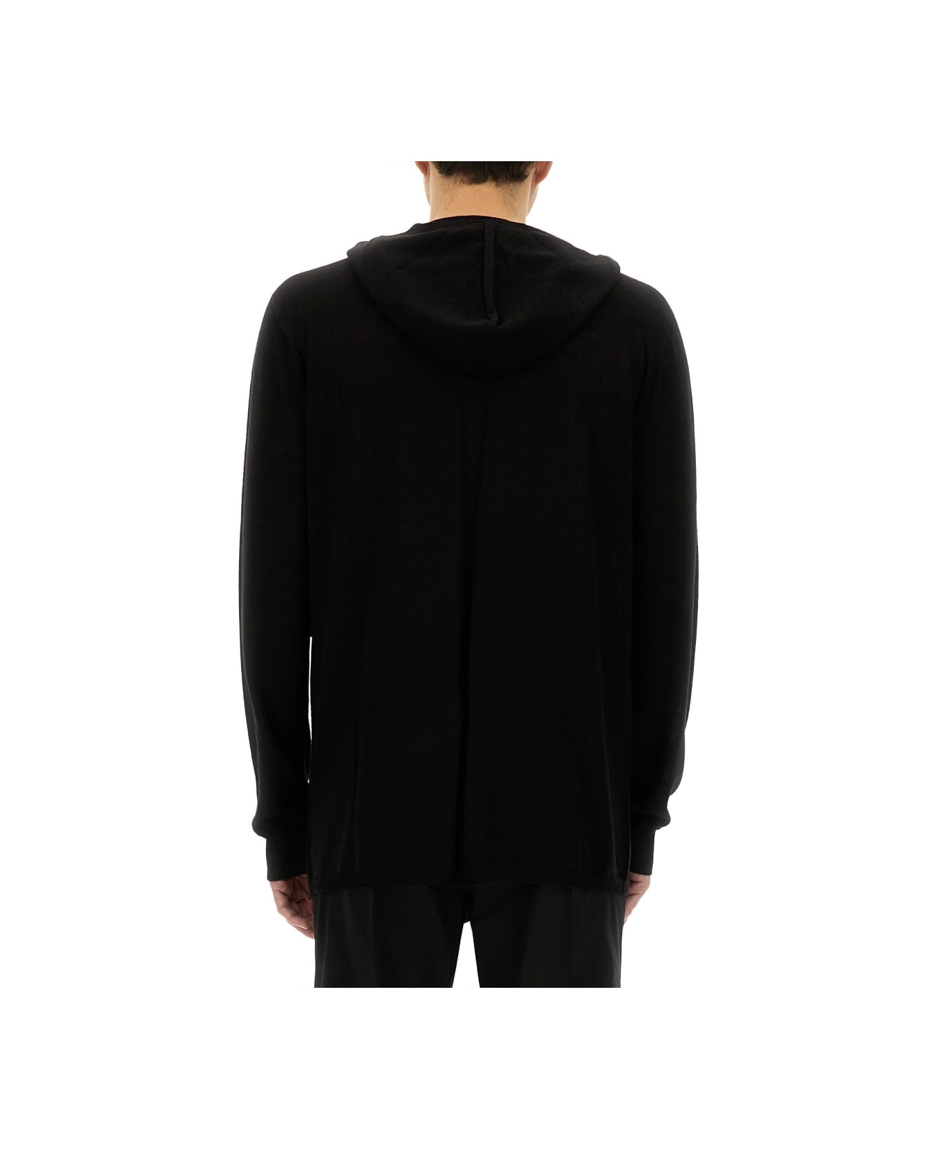 Rick Owens Wool Sweatshirt - BLACK