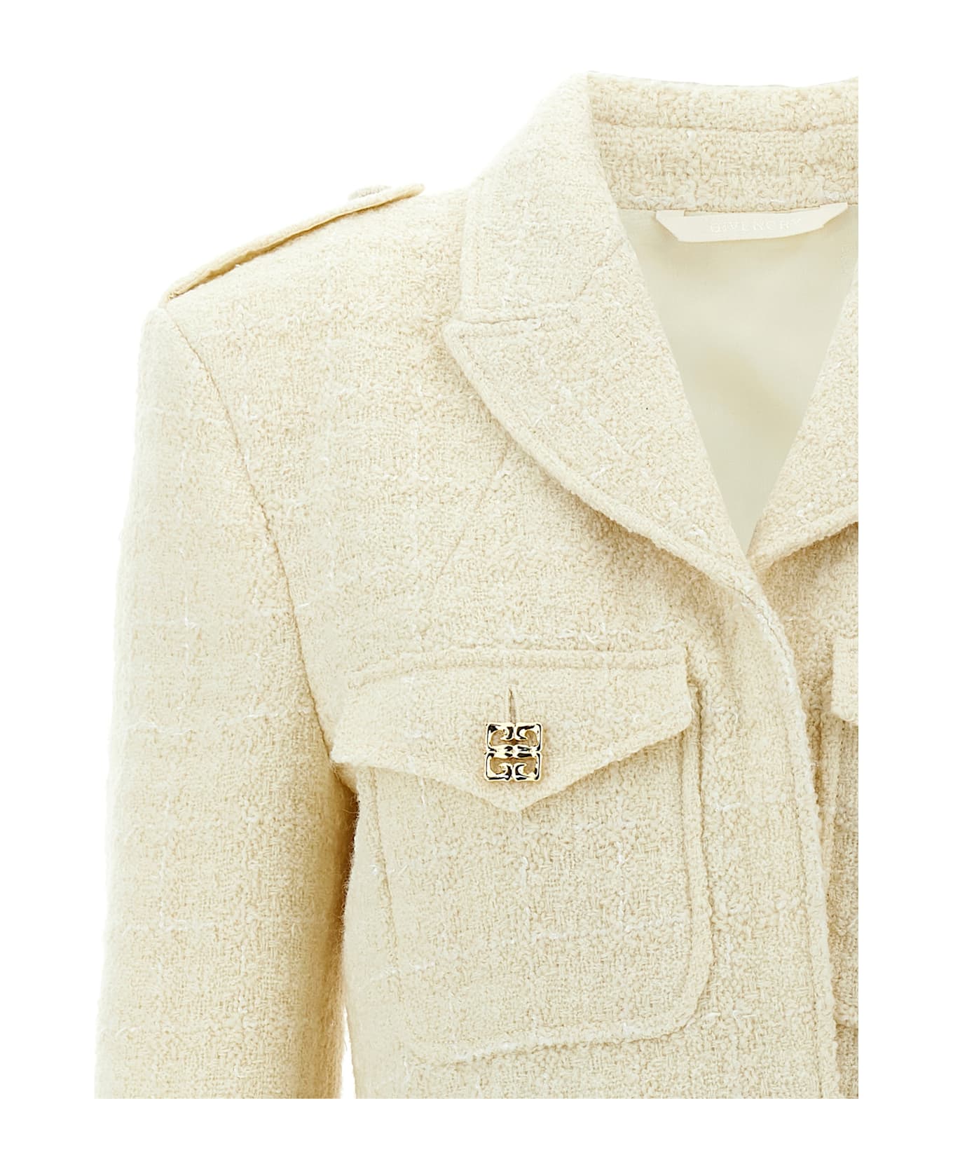 アウターその他 GIVENCHY 'Military' short jacket White BW30JK15MC Givenchy 'military' Short Jacket | italist