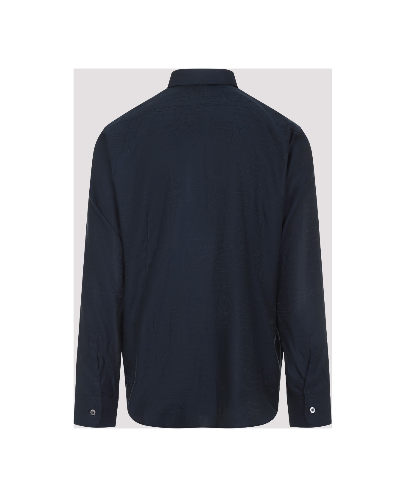 Berluti Mulberry Silk Shirt - Night Blue