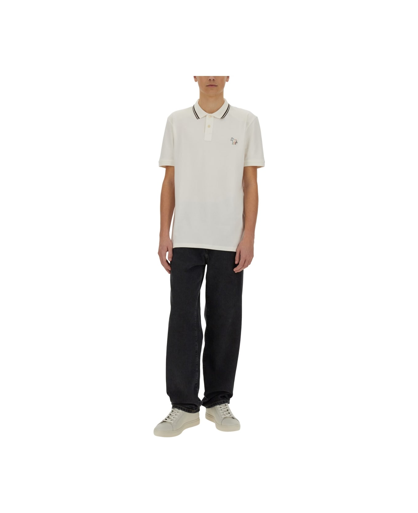 PS by Paul Smith Cotton Pique Polo - WHITE