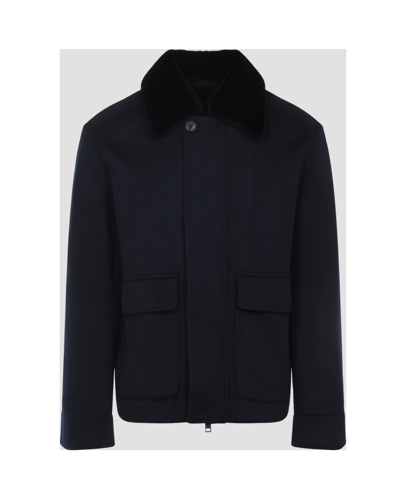 Yves Salomon Mink Down Jacket - Navy