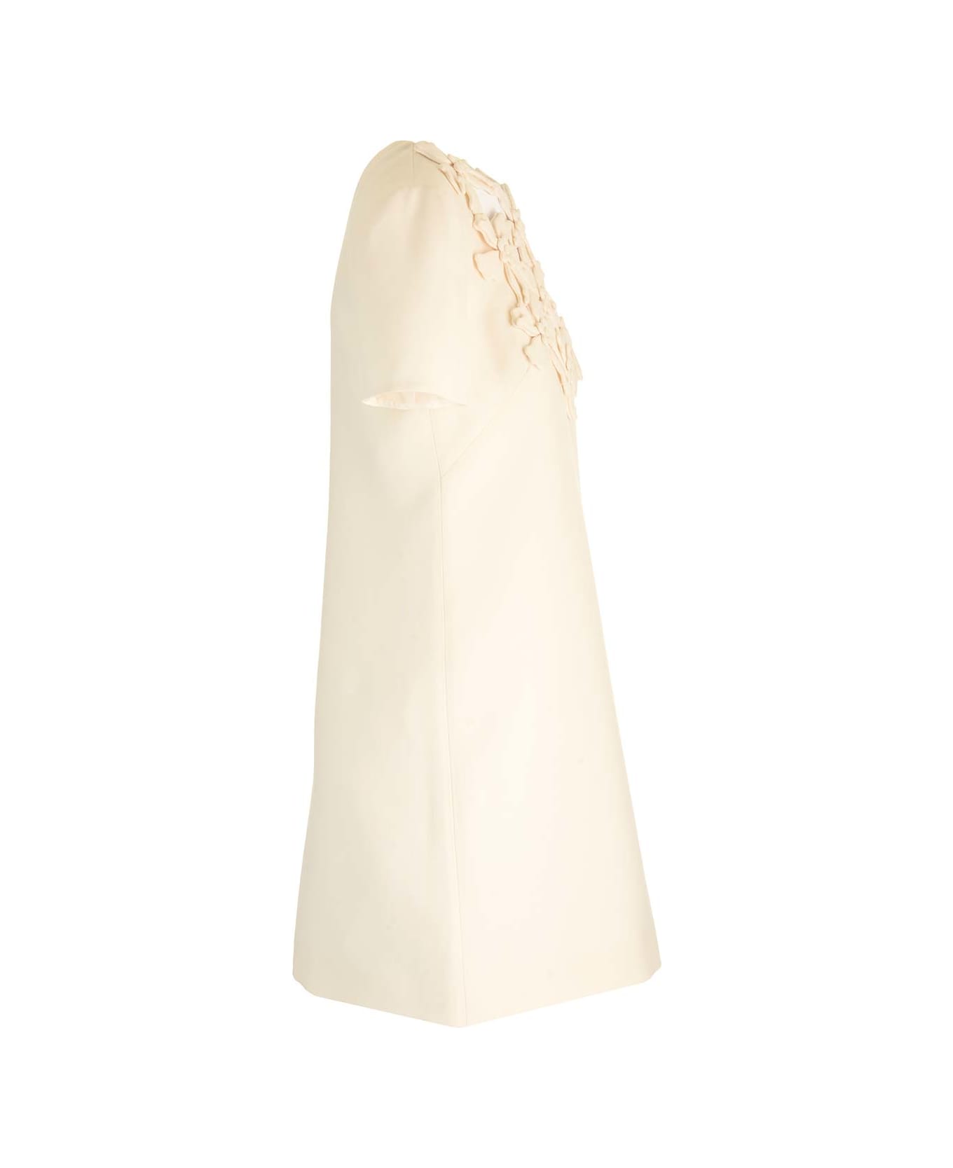 Valentino 'hibiscus' Embroidery Mini Dress - White ワンピース＆ドレス