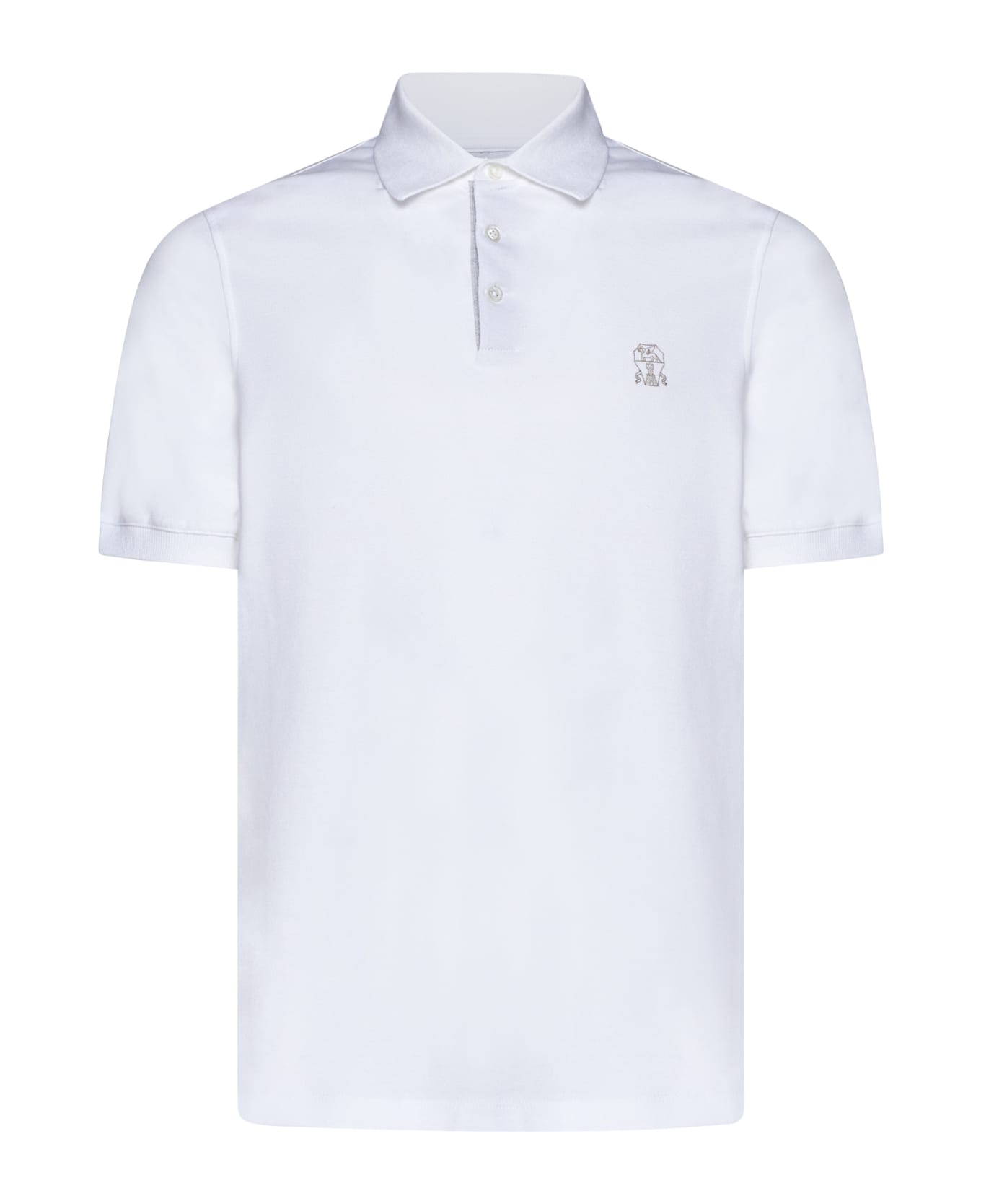 Brunello Cucinelli Polo Shirt - Bianco+creta+perla ポロシャツ