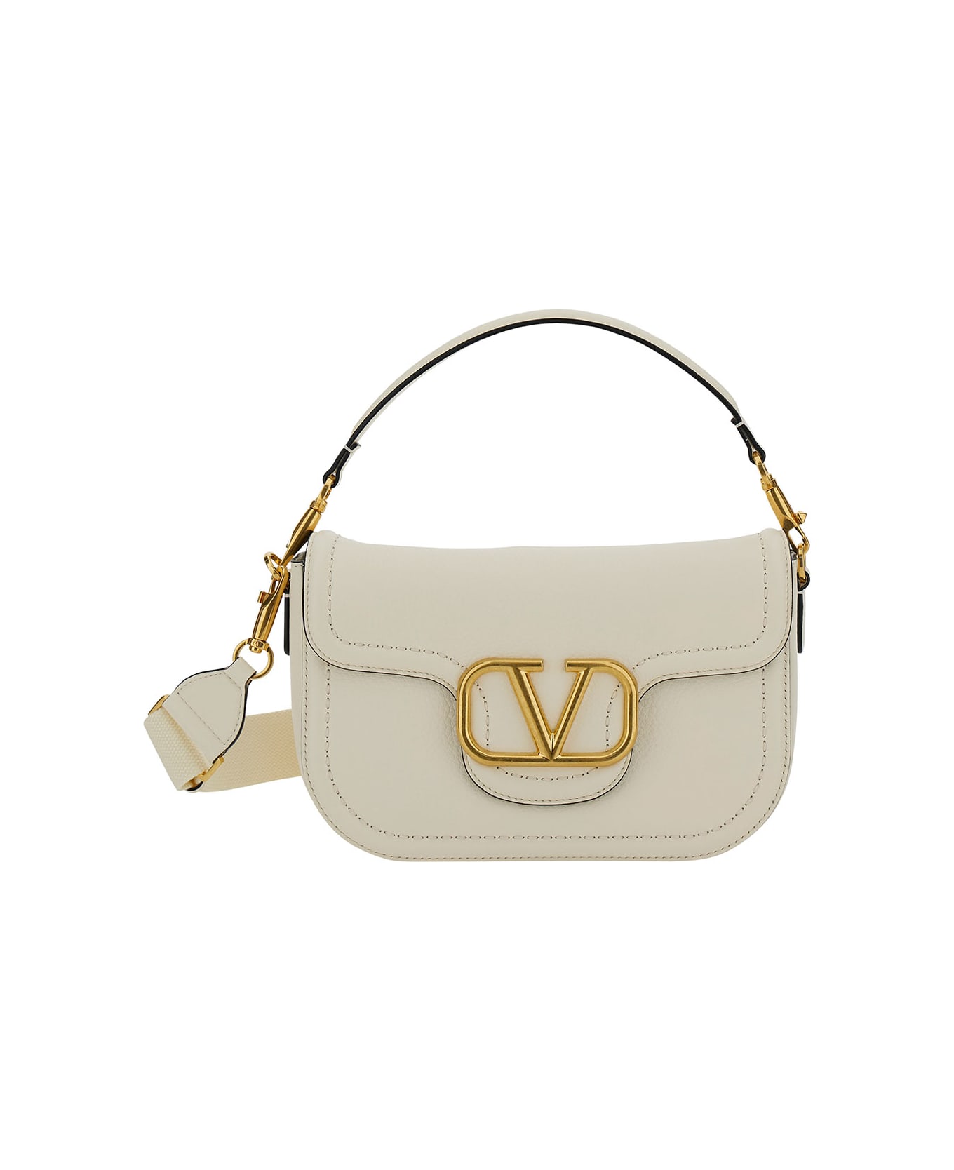 ☆大人気モデル 国内発送☆ VALENTINO ALLTIME HANDBAG Vロゴ Valentino Garavani Alltime Leather Shoulder Bag | Black
