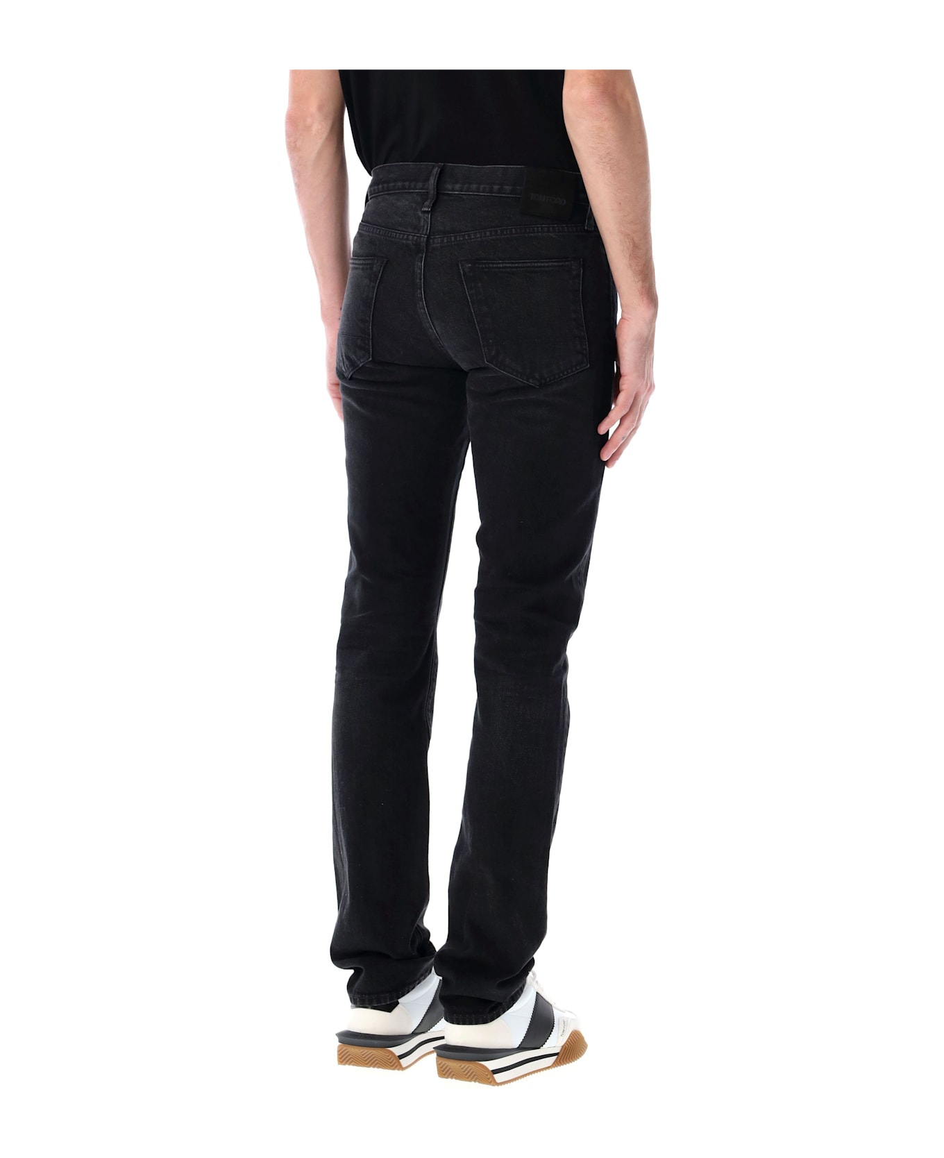 Tom Ford Rid And Repaired Denim Pants - BLACK