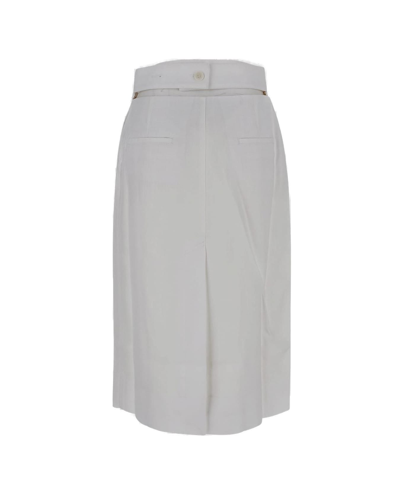 Jacquemus Tailored Pencil Skirt - White