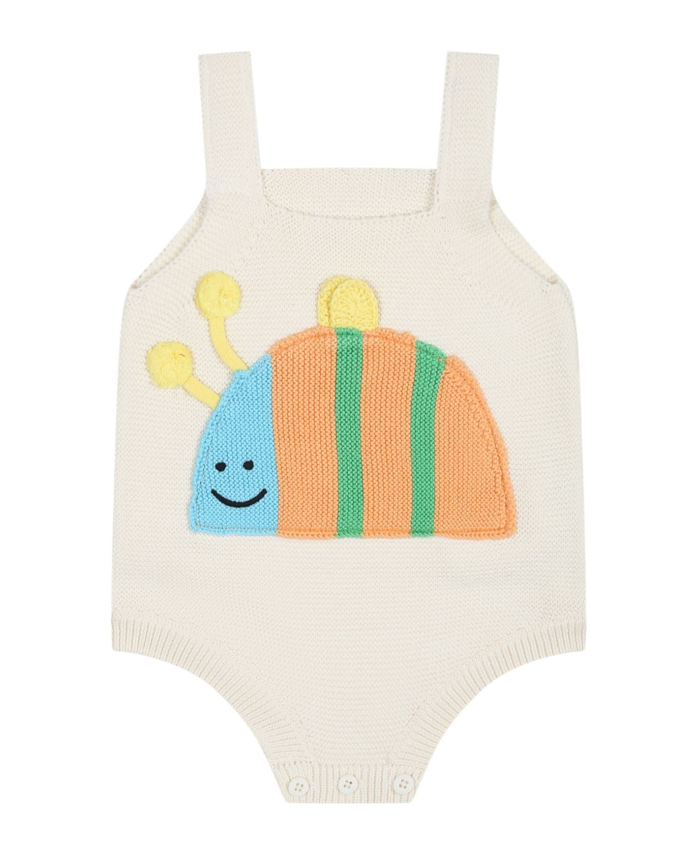 Stella McCartney Kids Ivory Bodysuit For Babies With Ladybug - Ivory ボディスーツ＆セットアップ