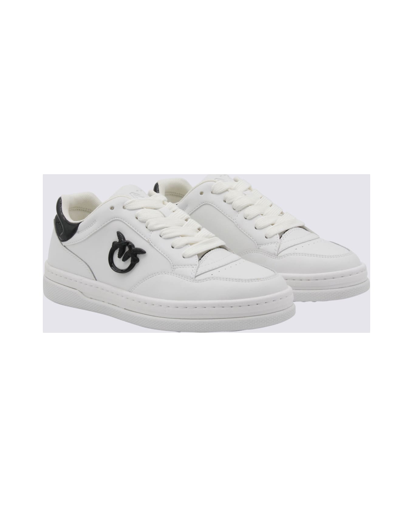 Pinko White And Black Sneakers - White