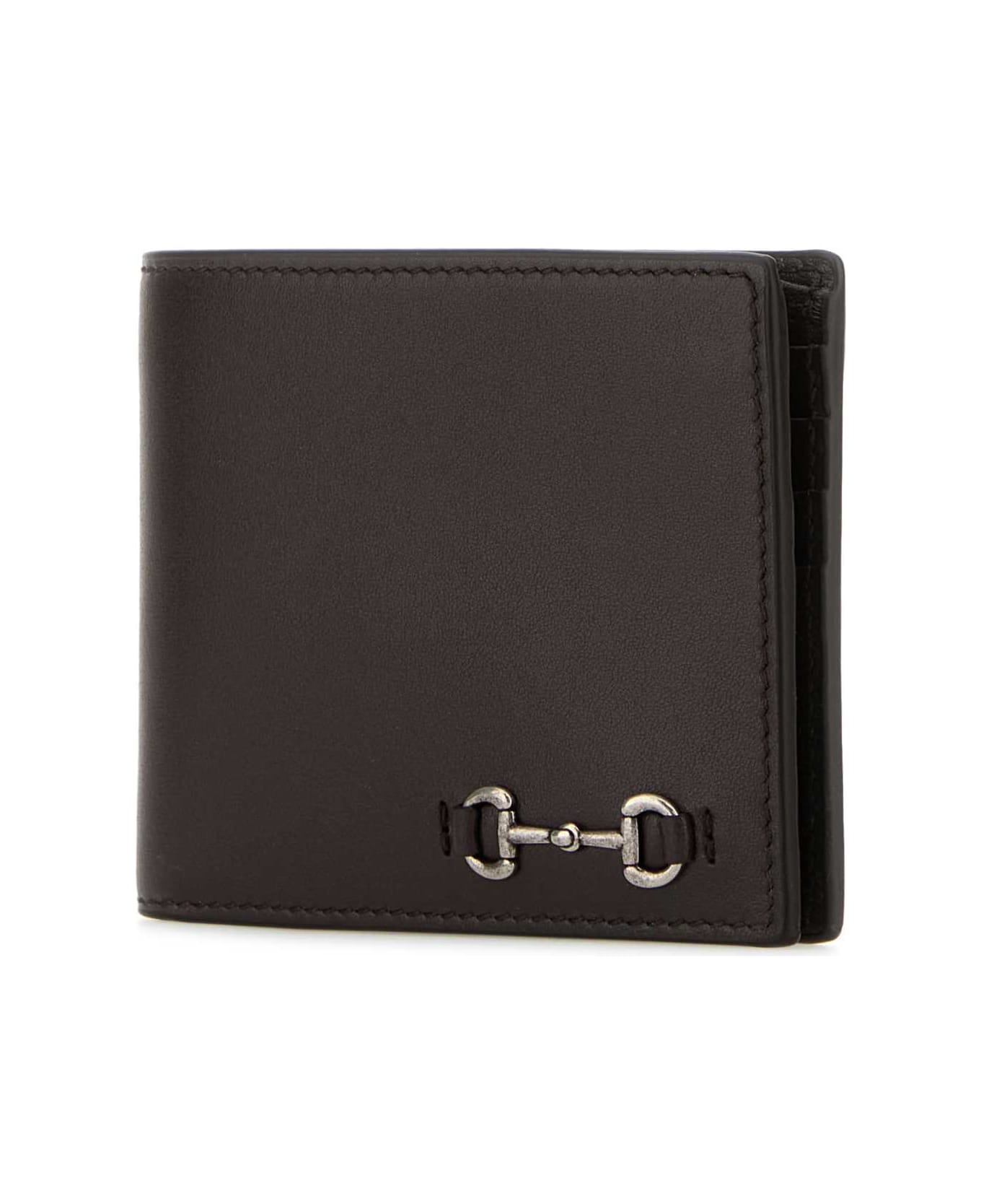 Gucci Dark Brown Leather Wallet - BROWN
