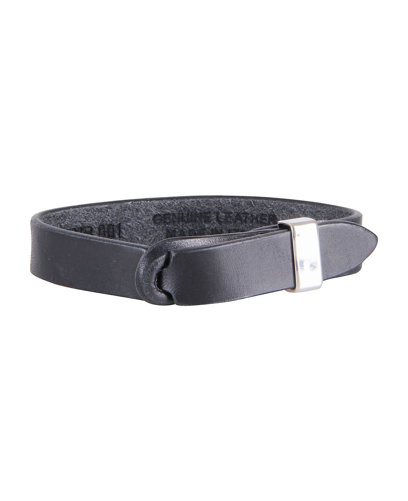 Orciani Bracciale Nobukle In Cuoio - Nero