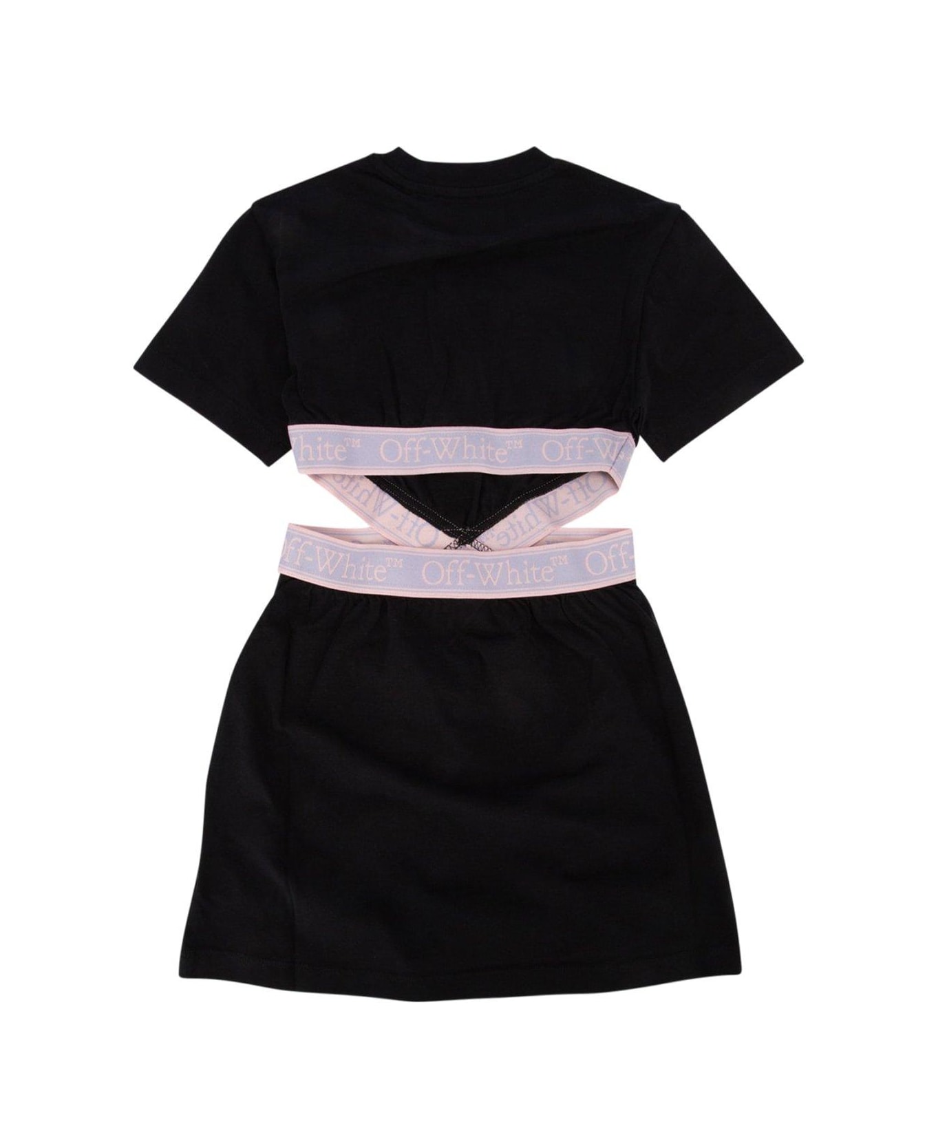 Off-White Bookish Logo-waistband Cut-out Dress - Black Lila