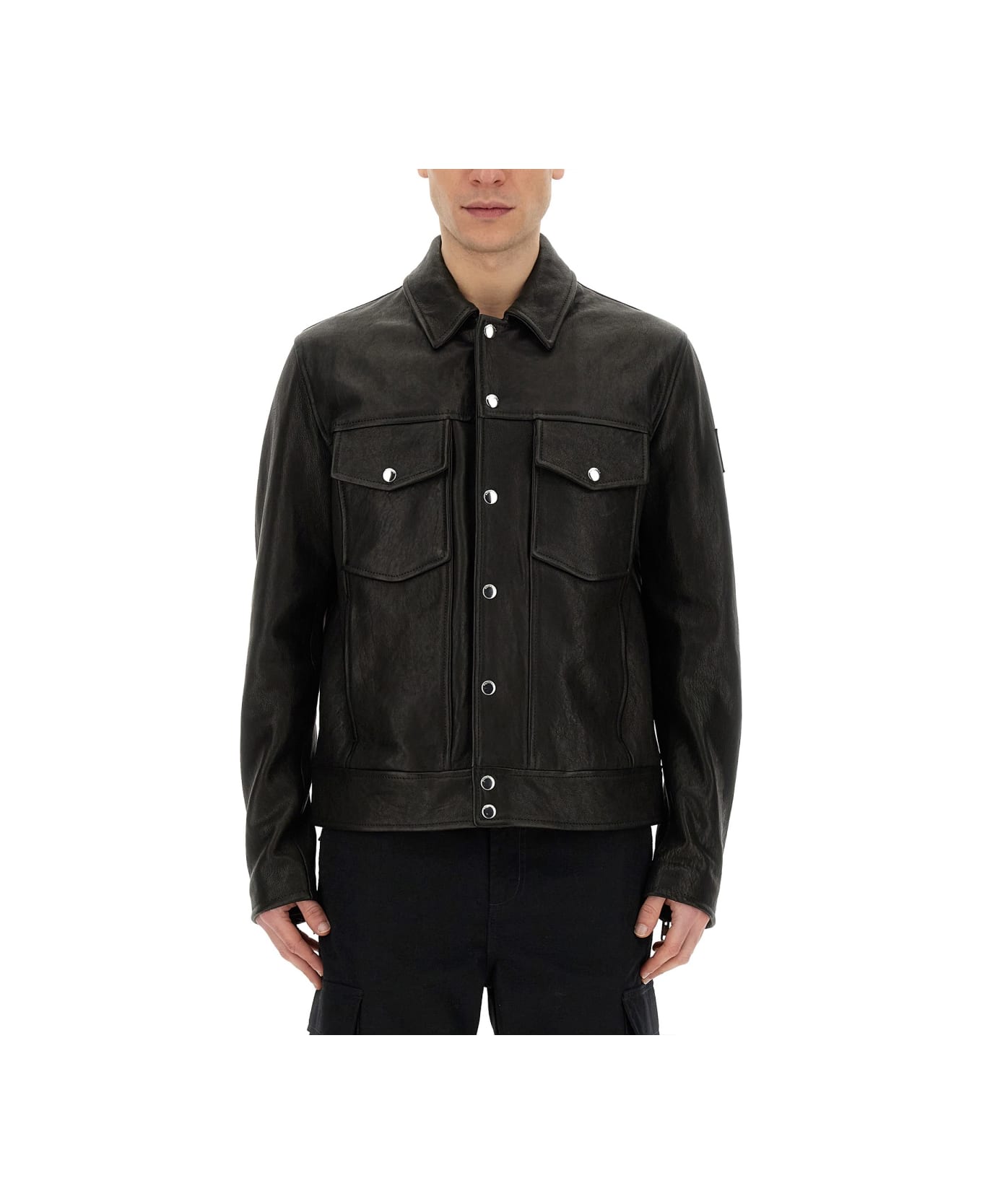 Belstaff Leather Jacket - BLACK レザージャケット