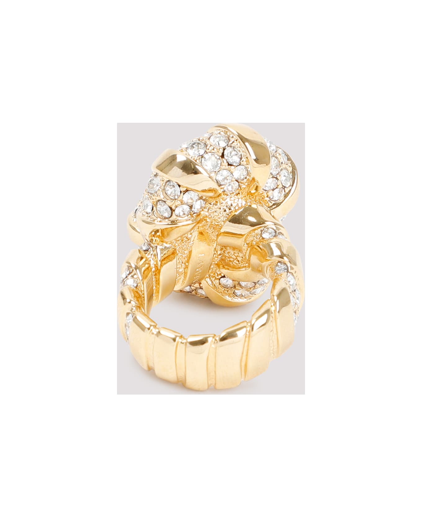 Lanvin Rhinestone Melodie Ring - Gold