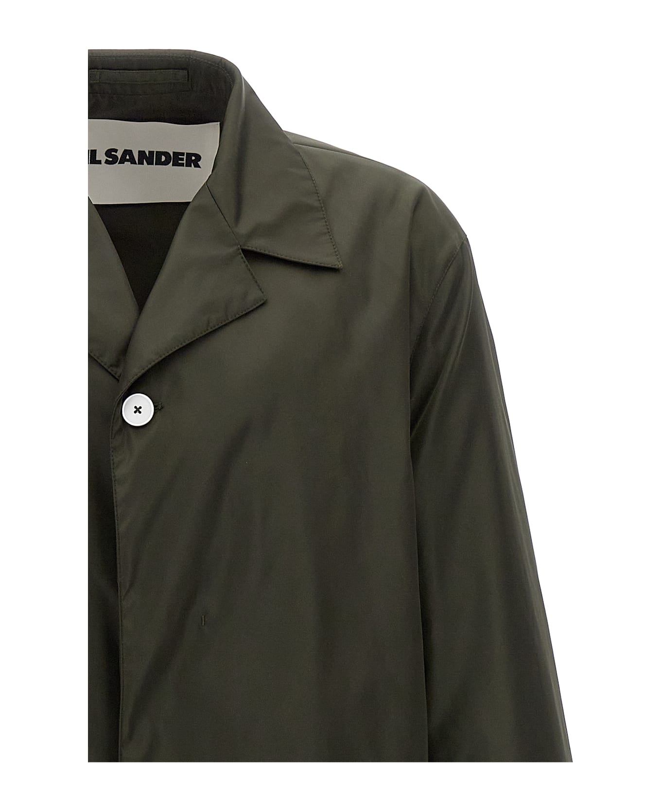 Jil Sander Single-breasted Trench Coat - Green