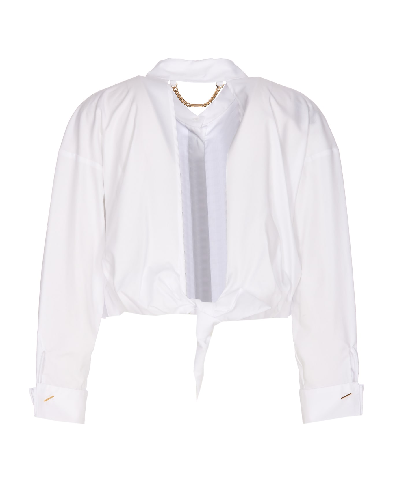 Elisabetta Franchi Cropped Shirt - White