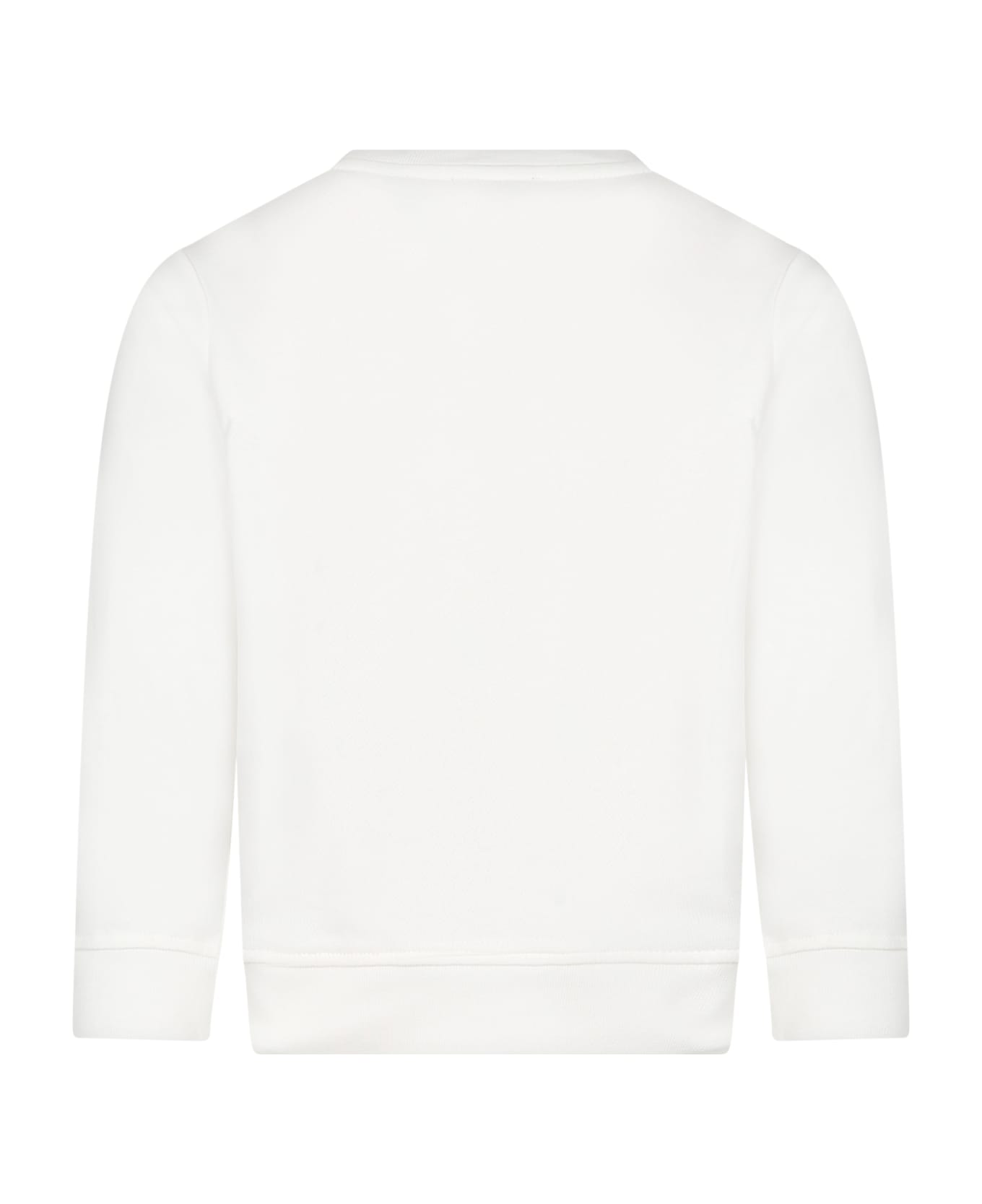 Stella McCartney Kids White Sweatshirt For Boy With Print - White ニットウェア＆スウェットシャツ