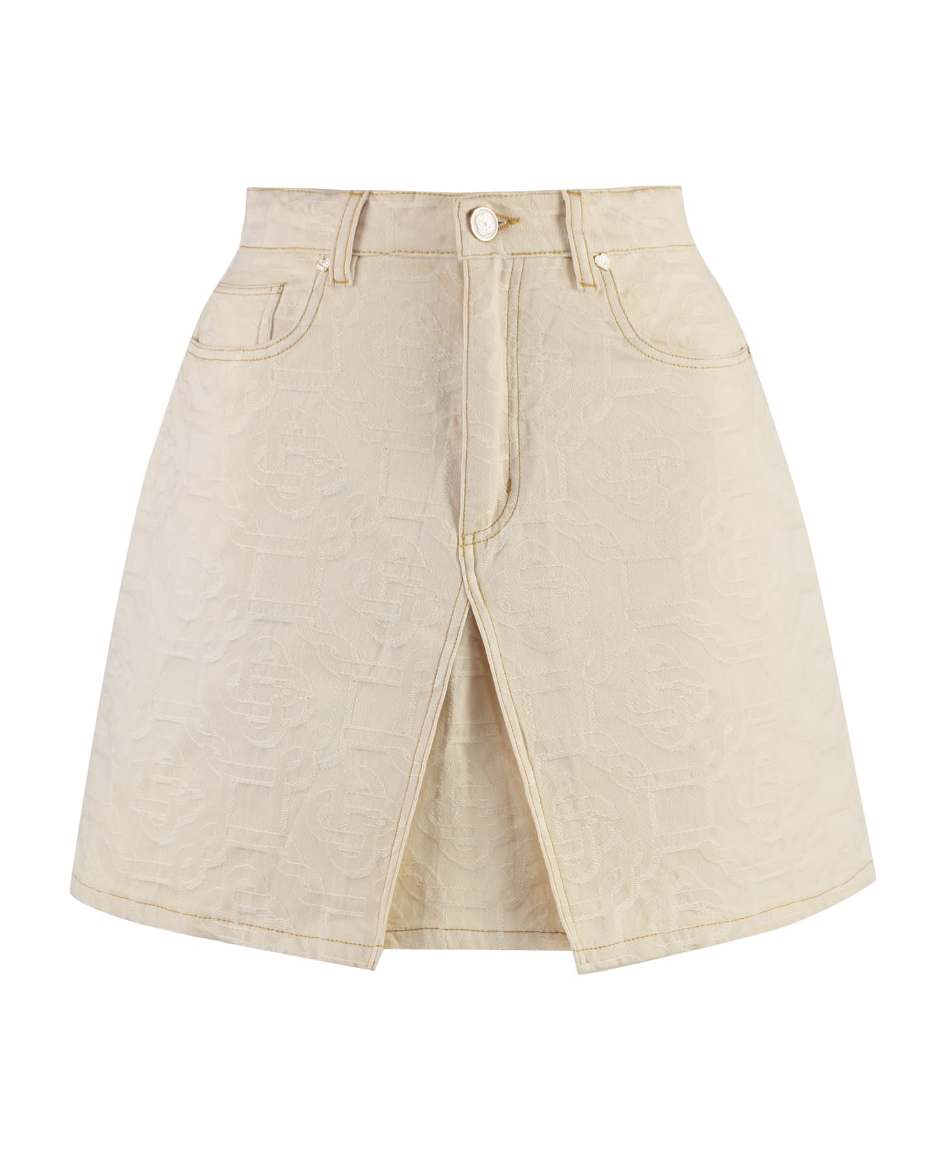 Casablanca Denim Mini Skirt - panna