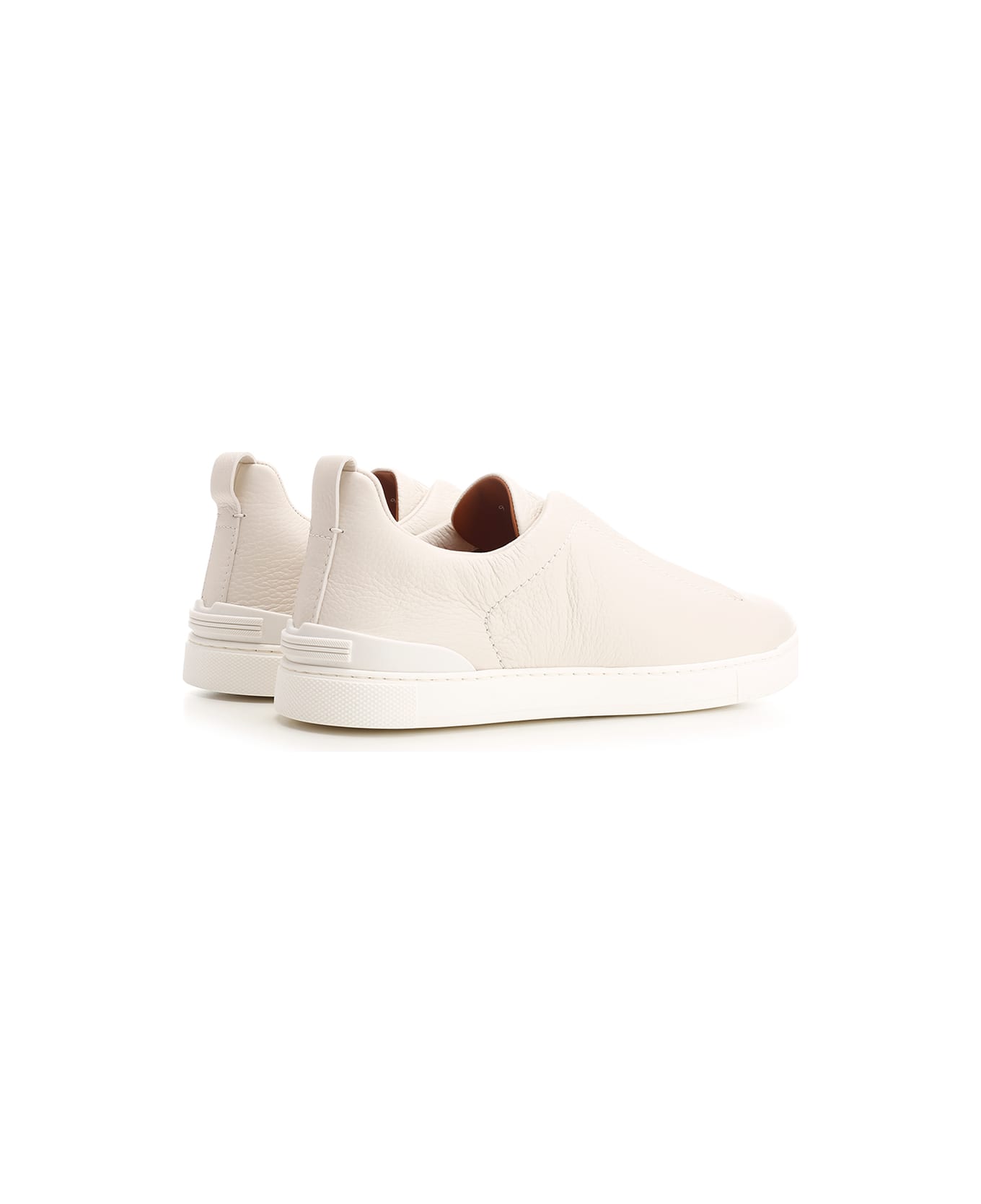 Zegna 'triple Stitch' Low Top Sneakers - White スニーカー