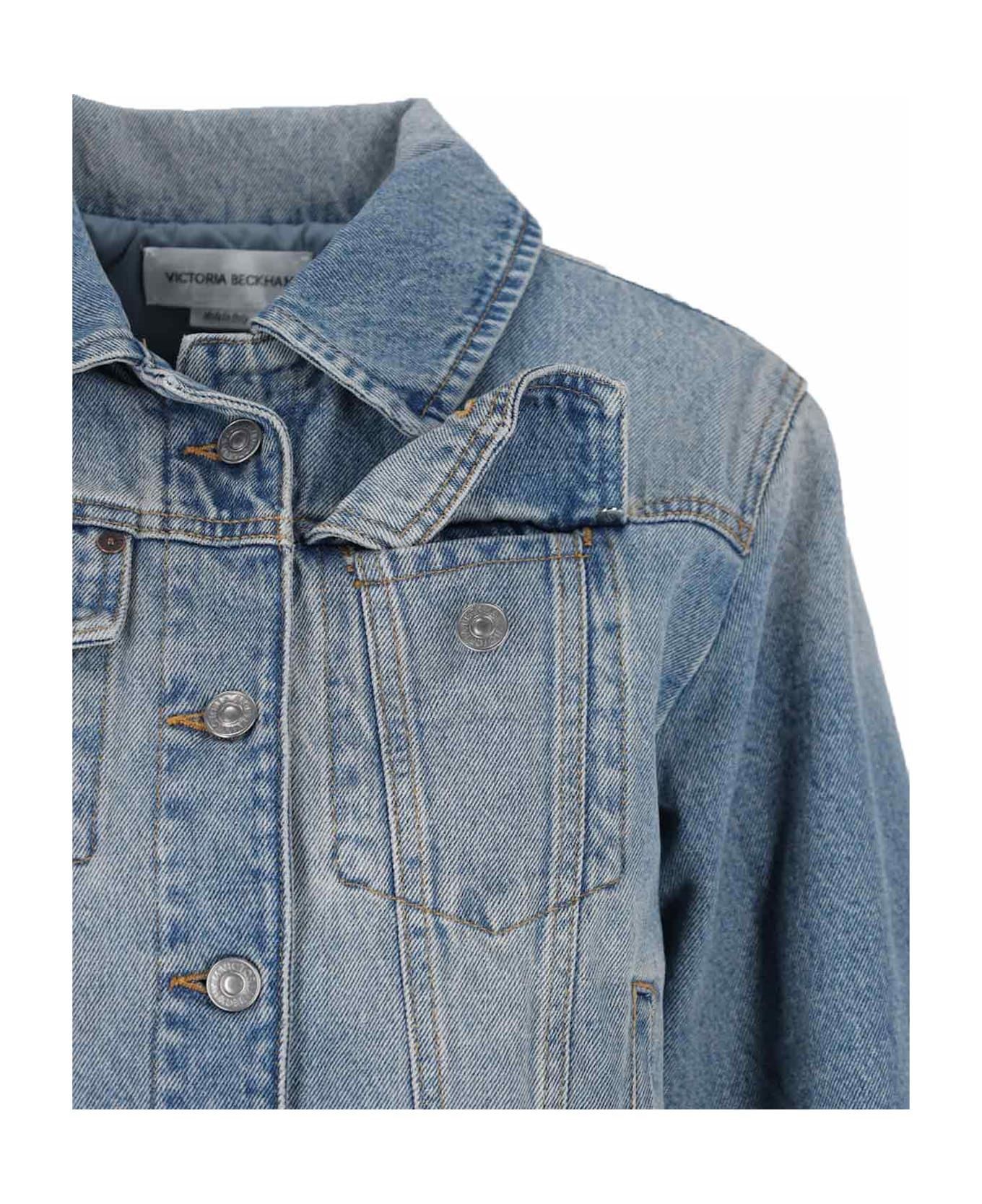 Victoria Beckham Denim Jacket - Light Blue