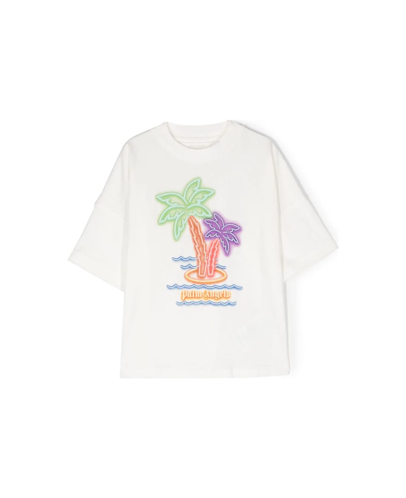 Palm Angels Neon Palms Oversize T-shirt - Off White