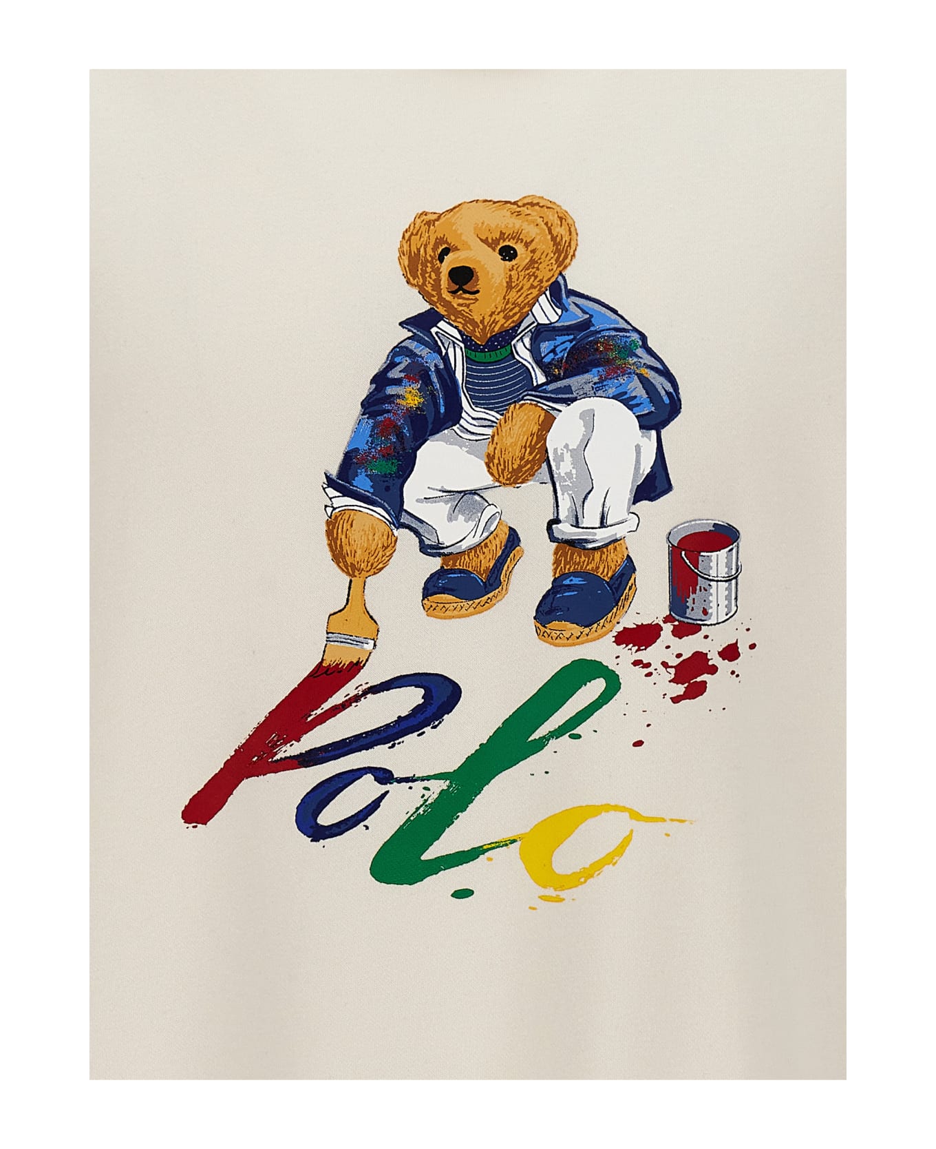 Ralph Lauren 'polo Bear' Hoodie - NATURAL フリース