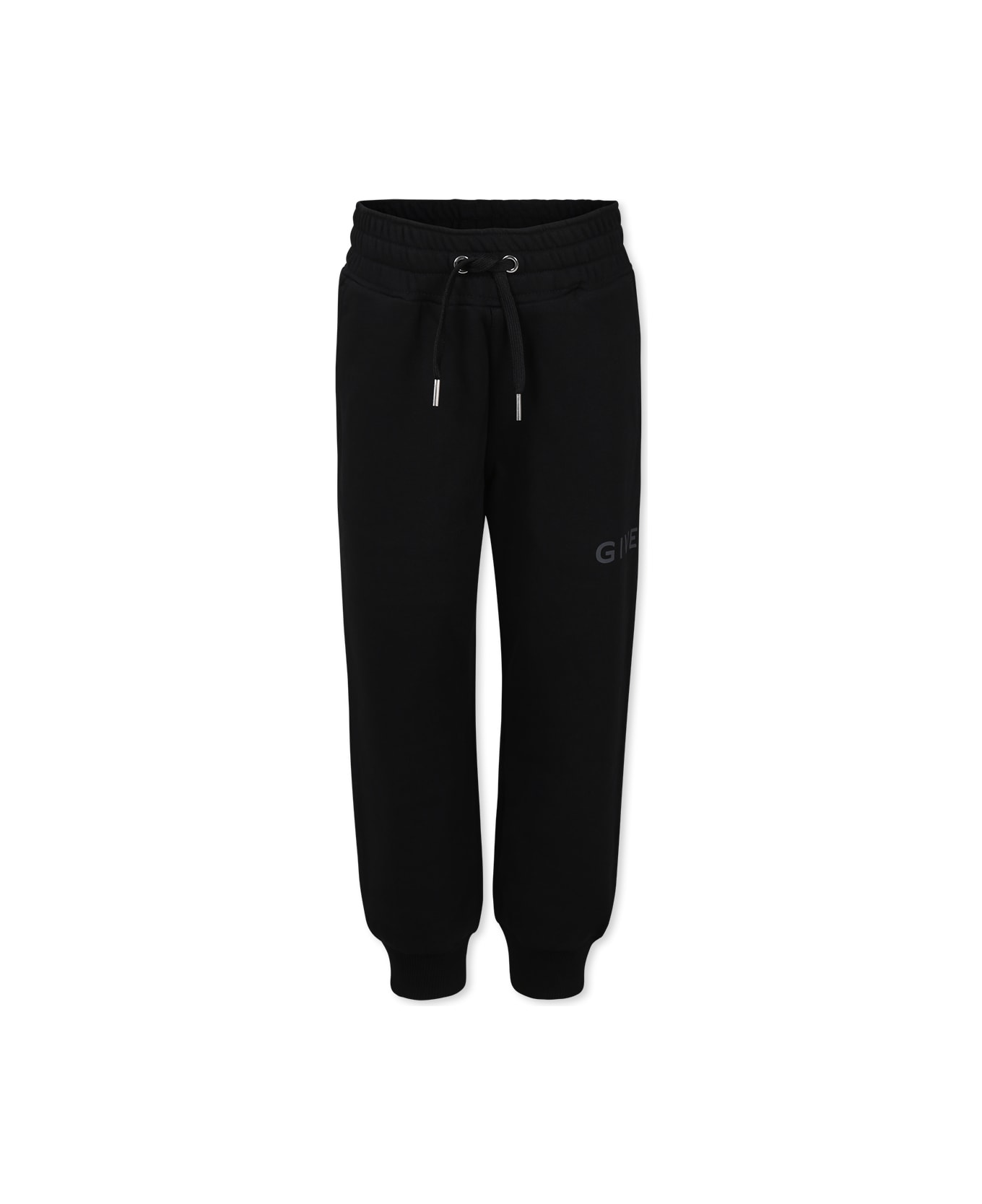 Givenchy Black Trousers For Boy With Logo - Black
