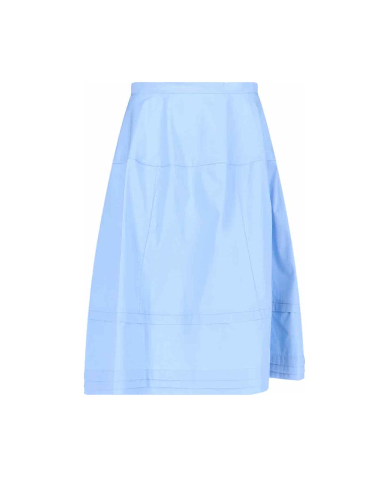 Marni Flared Midi Skirt - Light Blue