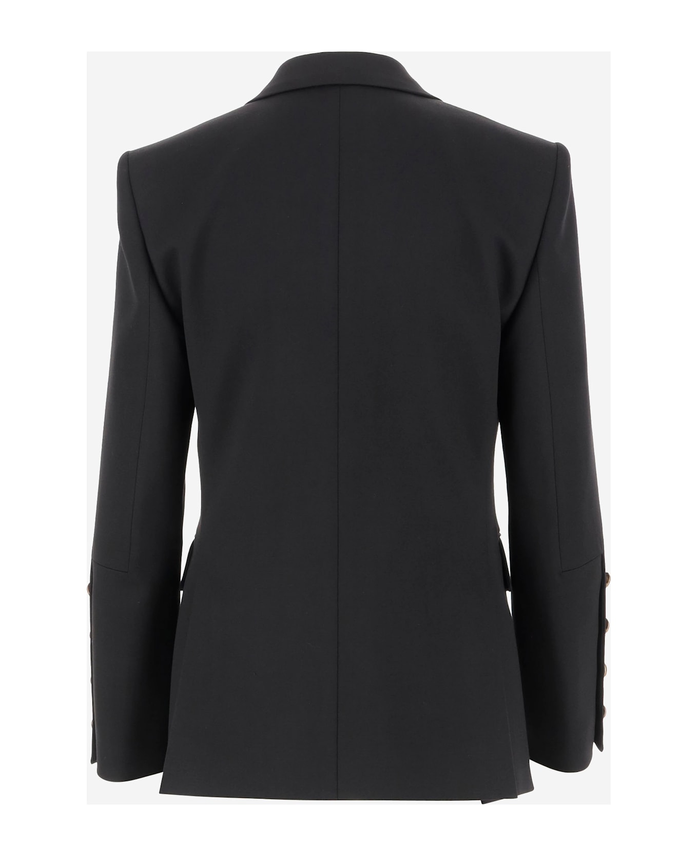 Chloé Stretch Wool Double-breasted Jacket - Black