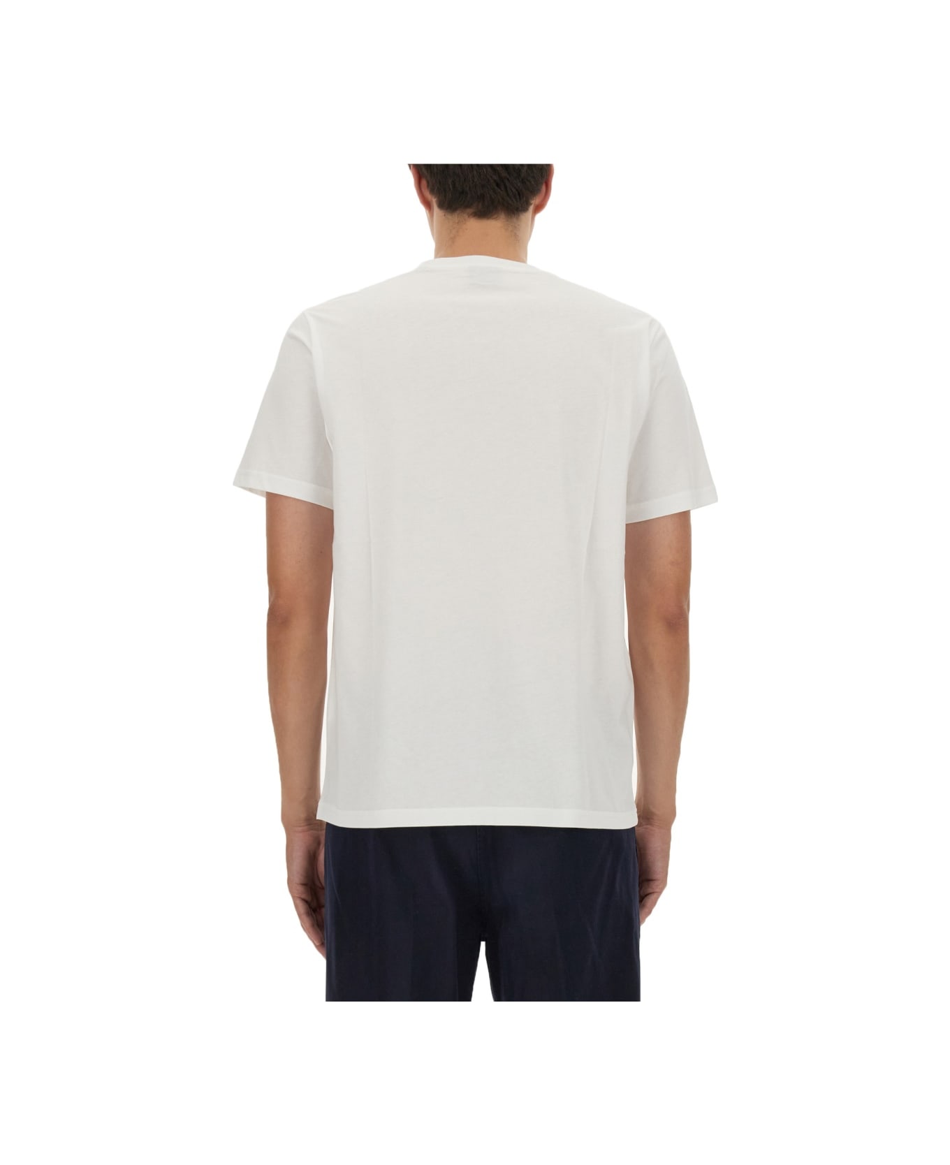 PS by Paul Smith Wooden Skull Print T-shirt - WHITE